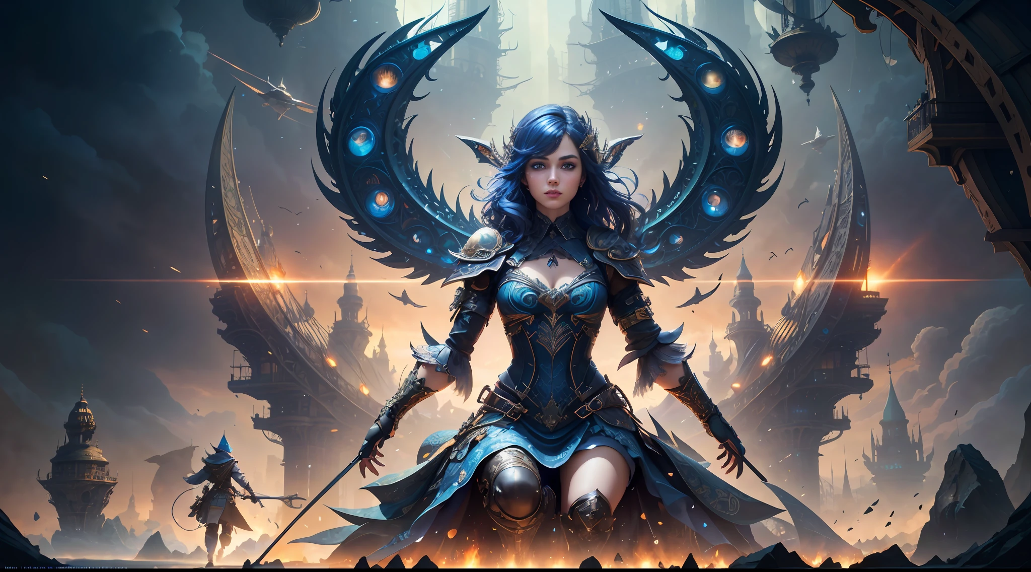 (((Multiplayer, Vivid eyes, men and women))), Best Quality, Realistic, Realistic, Award-Winning Illustrations, (Intricate Details: 1.2), (Fine Details), (Intricate Details), (Cinematic Light, Best Quality Backlight), Clear Lines, Sharp Focus, Official Art, Unity 8k Wallpaper, Ridiculous, Incredibly Absurd, Fantasy Art, RTX, ((Award-winning Triangle Studio Close-up Photo)), 1 Boy, (Shut Up), Best Quality, 4K, beautiful mysterious creatures, female, flying, surrealism, masterpiece by NCWINTERS, in a mysterious country town, masterpiece, intricate details, ff14style, urban painting, bridge, river, giant mushroom, landscape, bright colors, ((((full body image))),