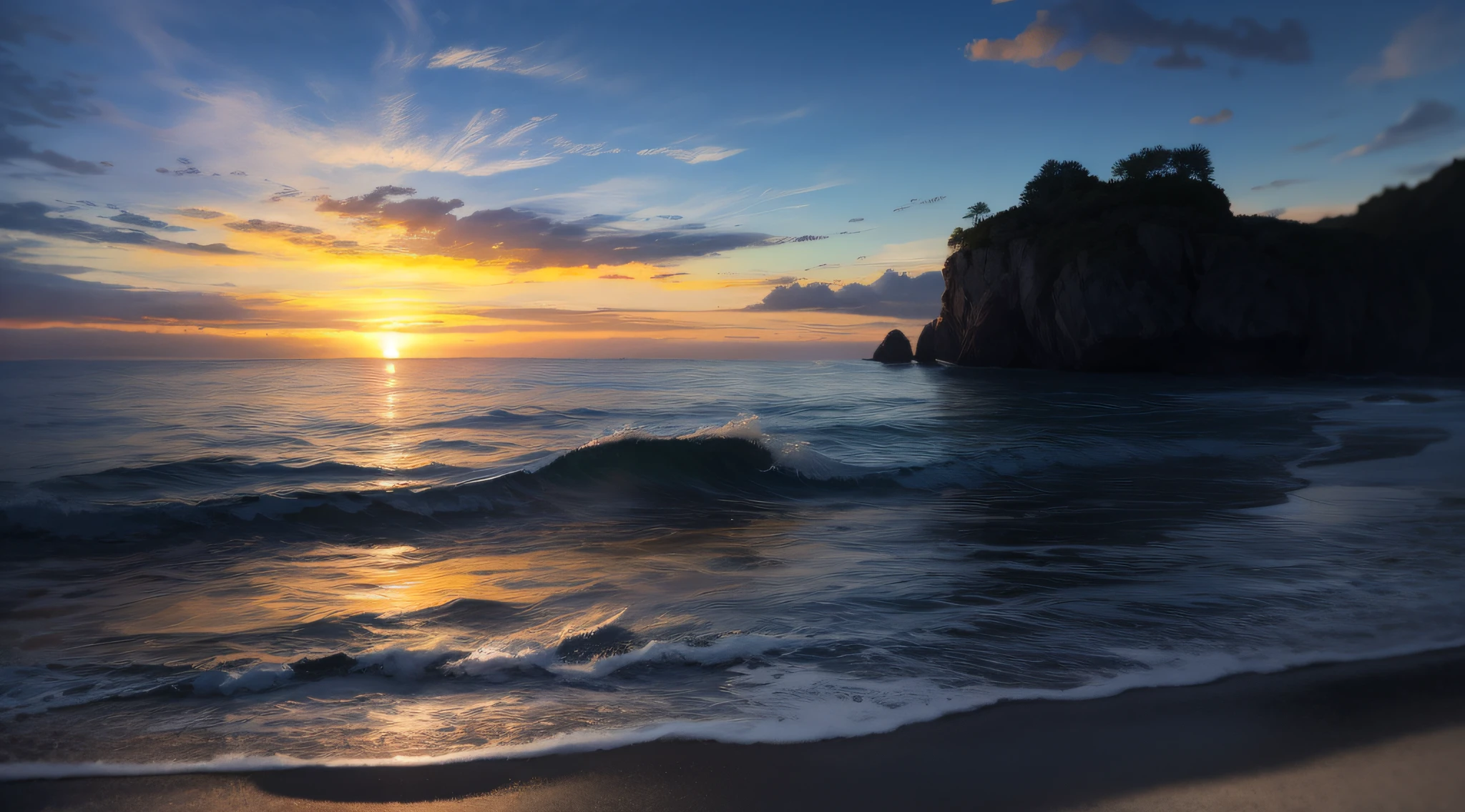 Sunrise with sea