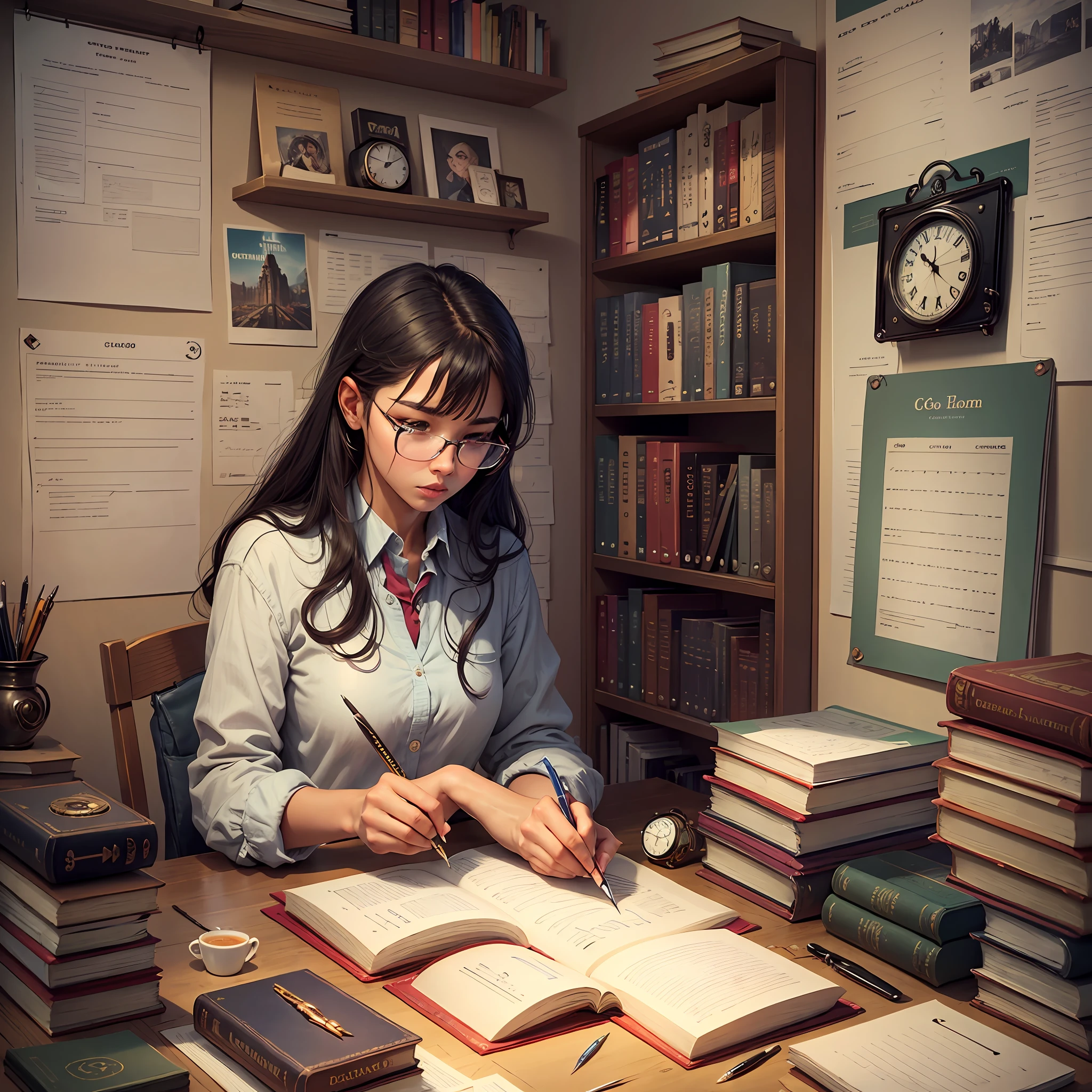 Clock, books, pens, struggle, goals, plans, persistence, success, effort, self-discipline. --auto --s2