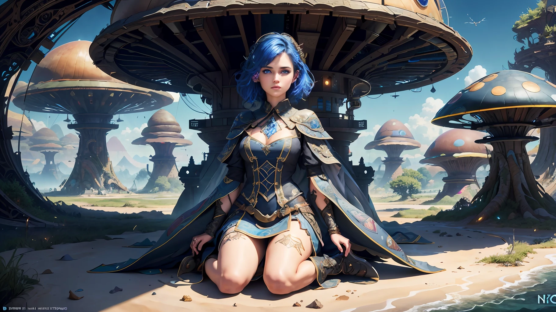 (((Multiplayer, Vivid eyes, men and women))), Best Quality, Realistic, Realistic, Award-Winning Illustrations, (Intricate Details: 1.2), (Fine Details), (Intricate Details), (Cinematic Light, Best Quality Backlight), Clear Lines, Sharp Focus, Official Art, Unity 8k Wallpaper, Ridiculous, Incredibly Absurd, Fantasy Art, RTX, ((Award-winning Triangle Studio Close-up Photo)), 1 Boy, (Shut Up), Best Quality, 4K, beautiful mysterious creatures, female, flying, surrealism, masterpiece by NCWINTERS, in a mysterious country town, masterpiece, intricate details, ff14style, urban painting, bridge, river, giant mushroom, landscape, bright colors, ((((full body image))),