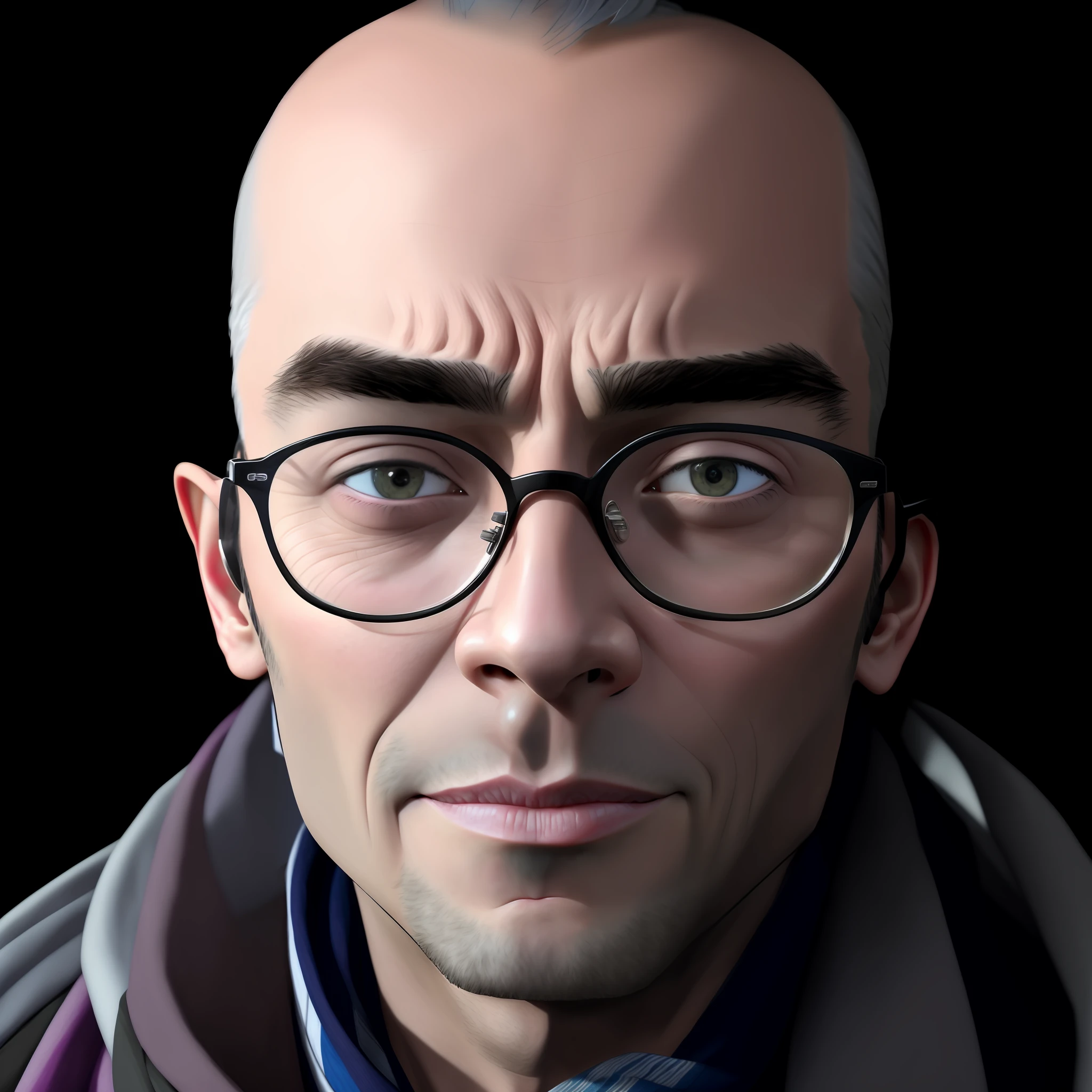 arafed man with glasses and a scarf on his neck, portrait of ultra realistic, nft portrait, high quality portrait, highly detailed vfx portrait, hyper-detailed portrait, ultra detailed portrait, ultra realistic portrait, extremely realistic face, detailed character portrait, realistic portrait, digital portrait, photorealistic portrait, photo realistic portrait, realistic portrait photo, highly detailed realistic face
