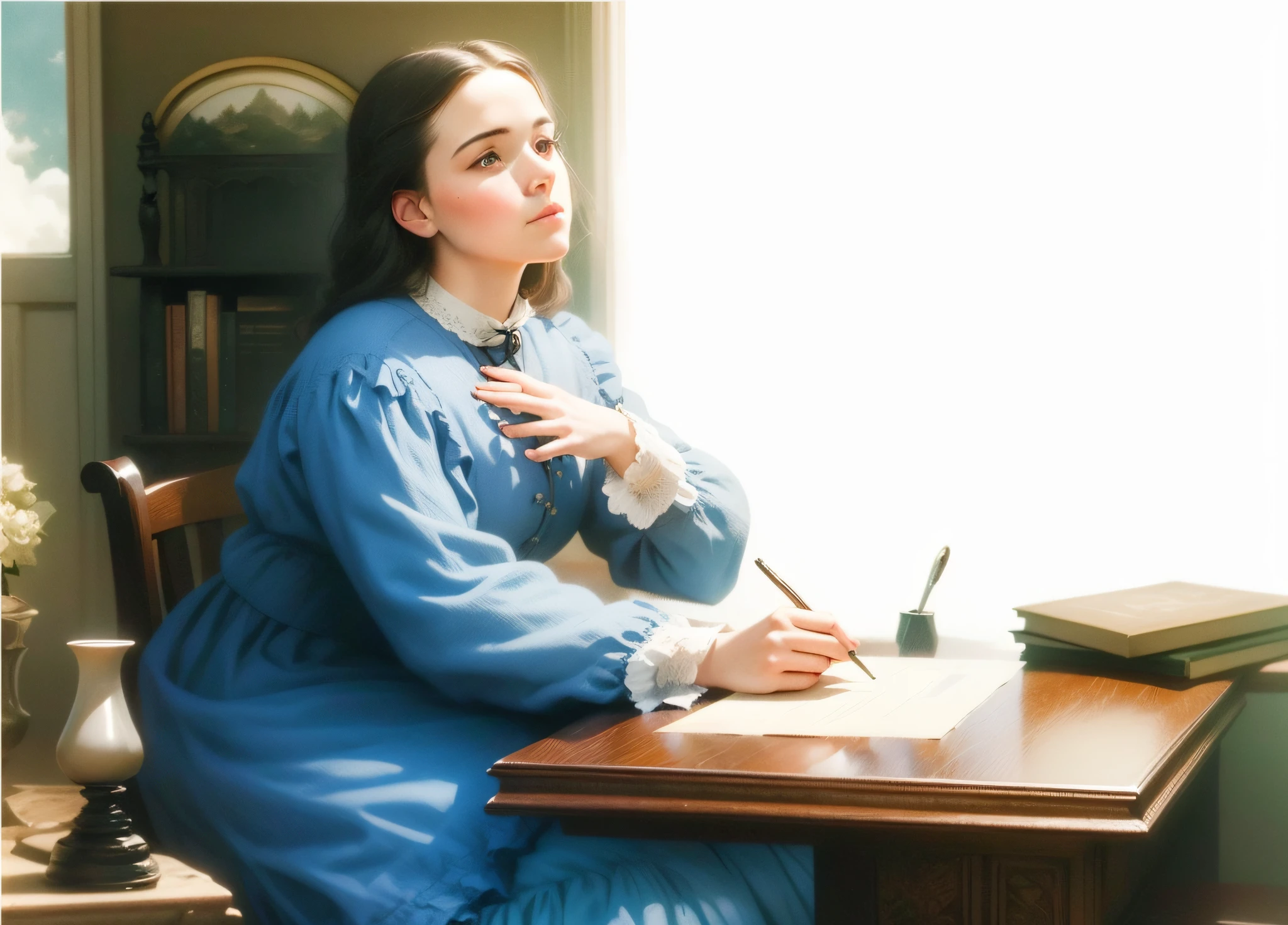 (majestic scenery, vintage style, realistic portrait),inspired by Ellen G. White's works in the 19th century,auto-generated, (style-mix: 0.4), (season2: 0.3), (nostalgic filter: 1.2), (natural lighting: 1.1) --auto --s2