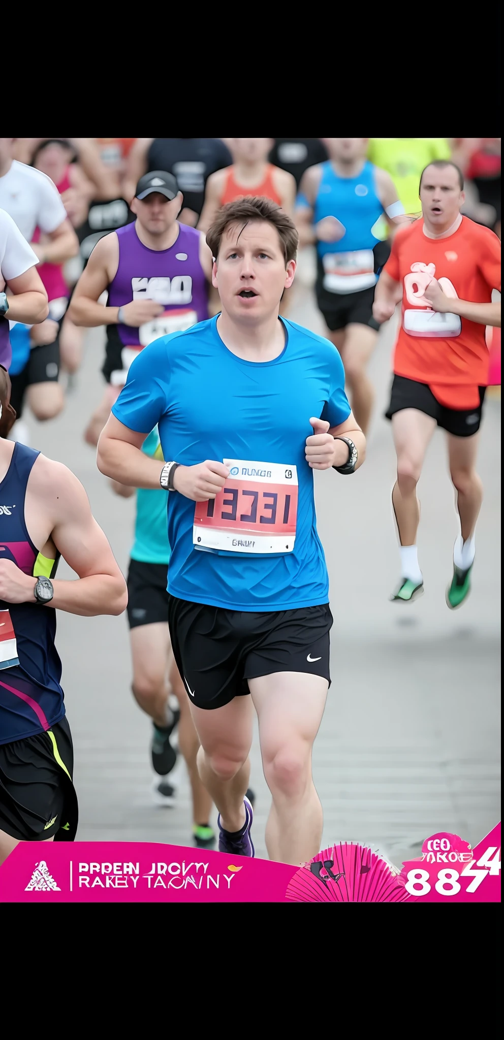 there are many people running in a race together, greg rutkowski 8 k, three people running a marathon, tjalf sparnaay 8 k, marathon race, photo of boris johnson running, 8 k greg rutkowski, photo from a spectator, photo taken in 2 0 2 0, paul heaston, pics that go hard, tired half closed