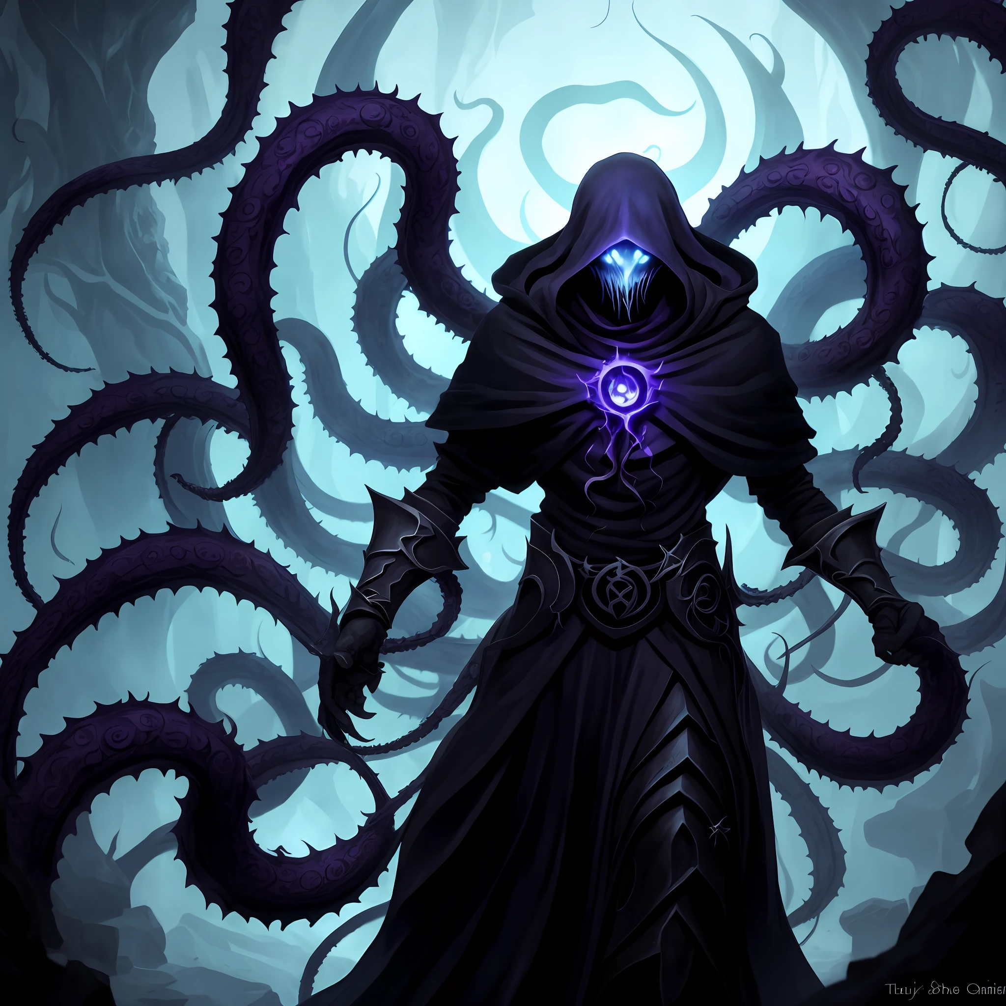 Cultist of the abyss tentacles of shadows.