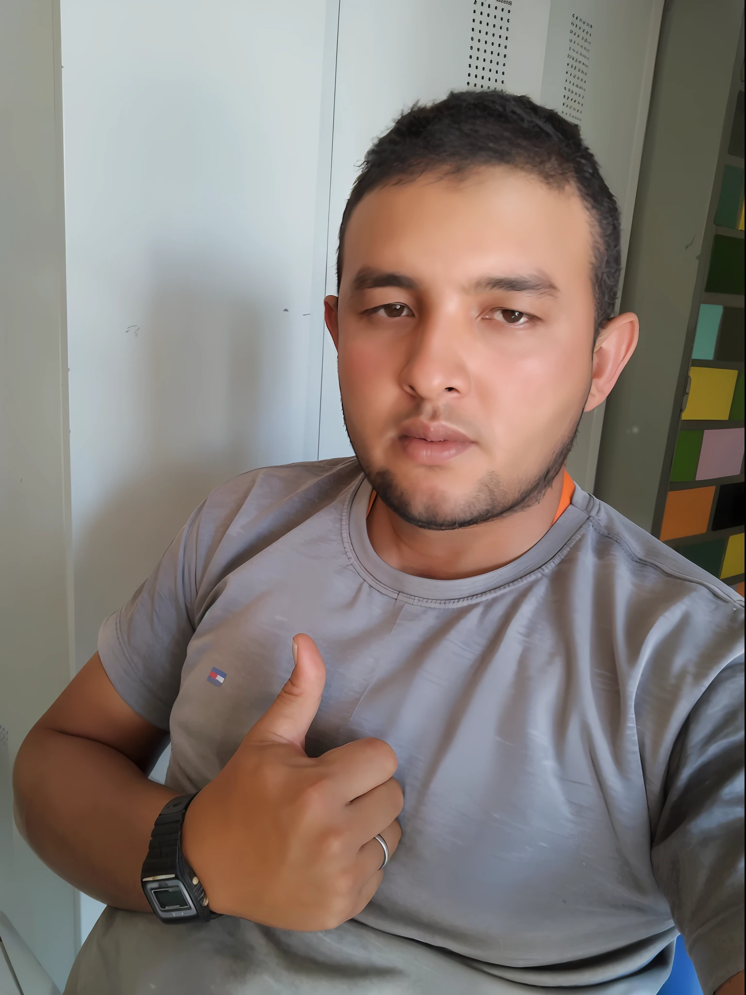 There is a man sitting in a chair with a watch on his wrist, Andres Rios, Jose Miguel Roman Frances, Eloy Morales, 2 , Zigor Samaniego, Foto Realista, Carmelo Blandino, Victor Maristane, Perez Fabian, 2 9 years olduis Nazario de Lima, Caio Santos leave this photo in anime format and dress in a suit