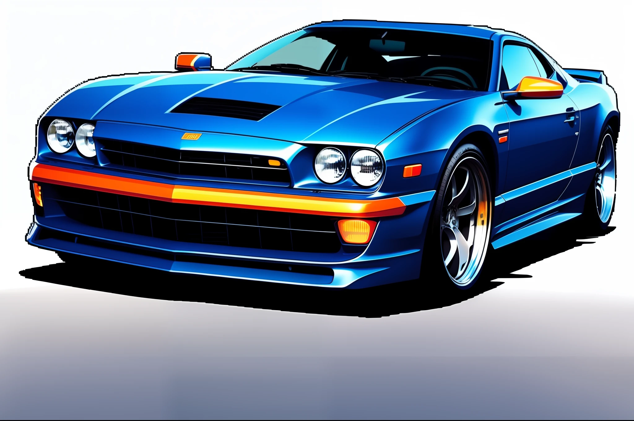 [A car] from the 90s in the 8bit pixel style, a beautiful car, White background