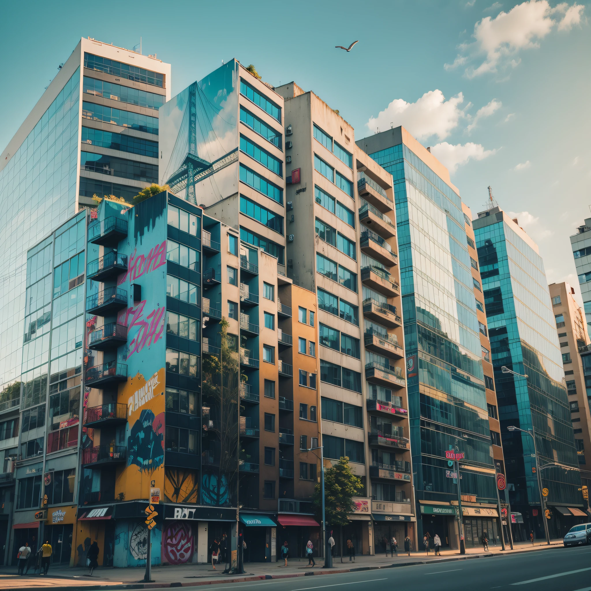city, hip hop, buildings, graffiti, --auto --s2