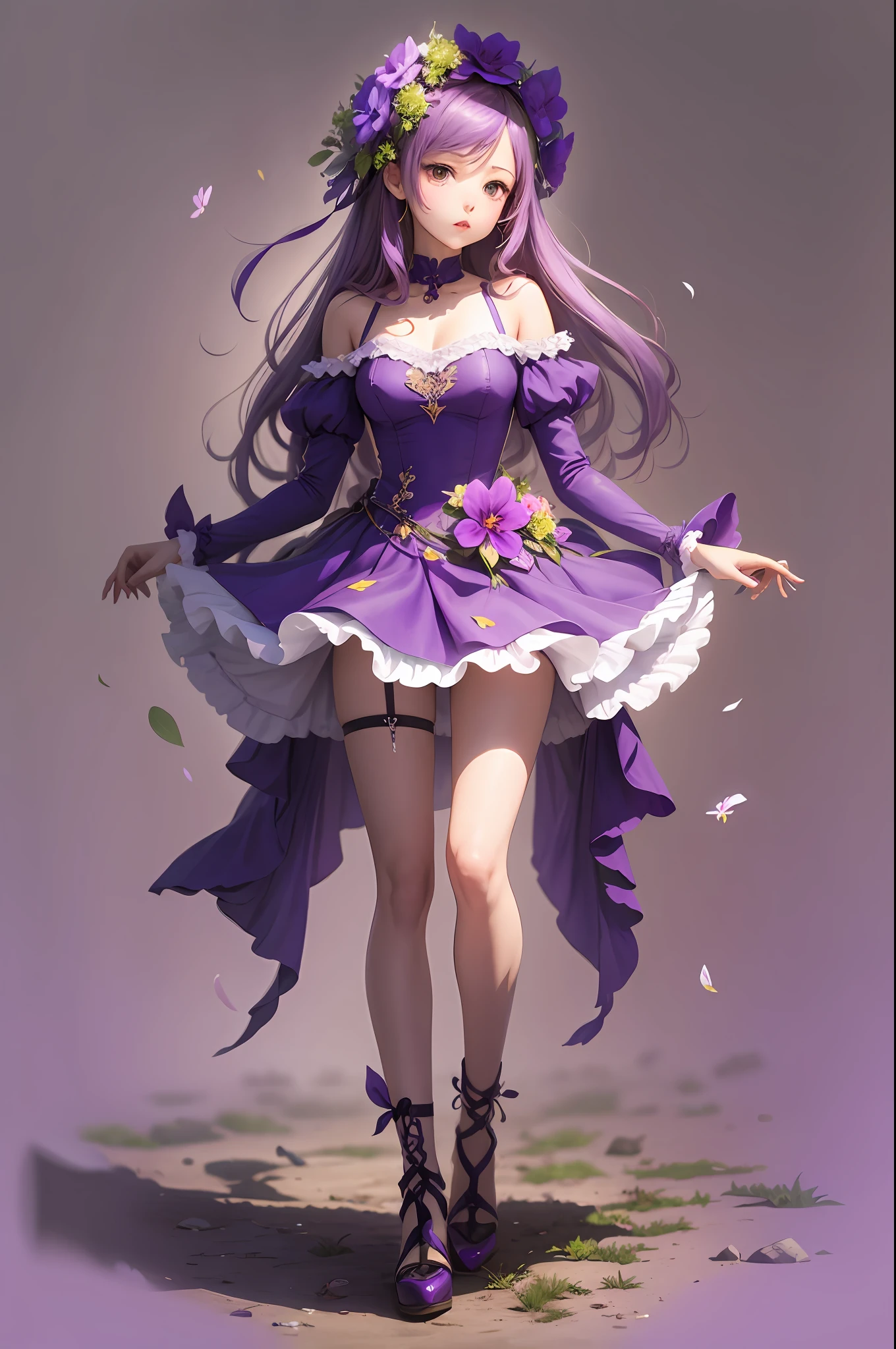 Primula, purple, full-body, flower, quadratic --auto --s2