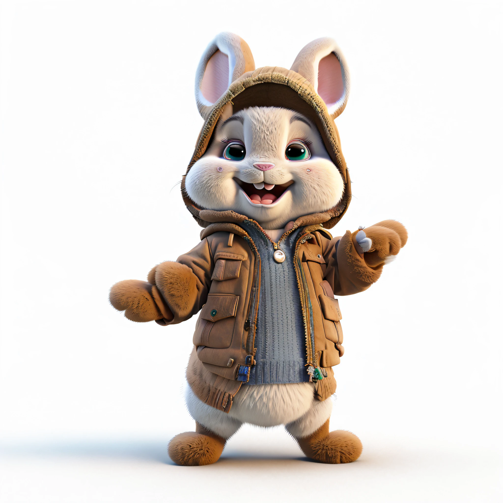 cartoon rabbit in a jacket and hat waving, judy hopps, judy hopps from zootopia, rabbt_character, a portrait of judy hopps, cute anthropomorphic bunny, zootopia 2, happy big chungus, in zootopia city, toonix character, anthropomorphic rabbit, movie character, lola bunny fanart, style of zootopia