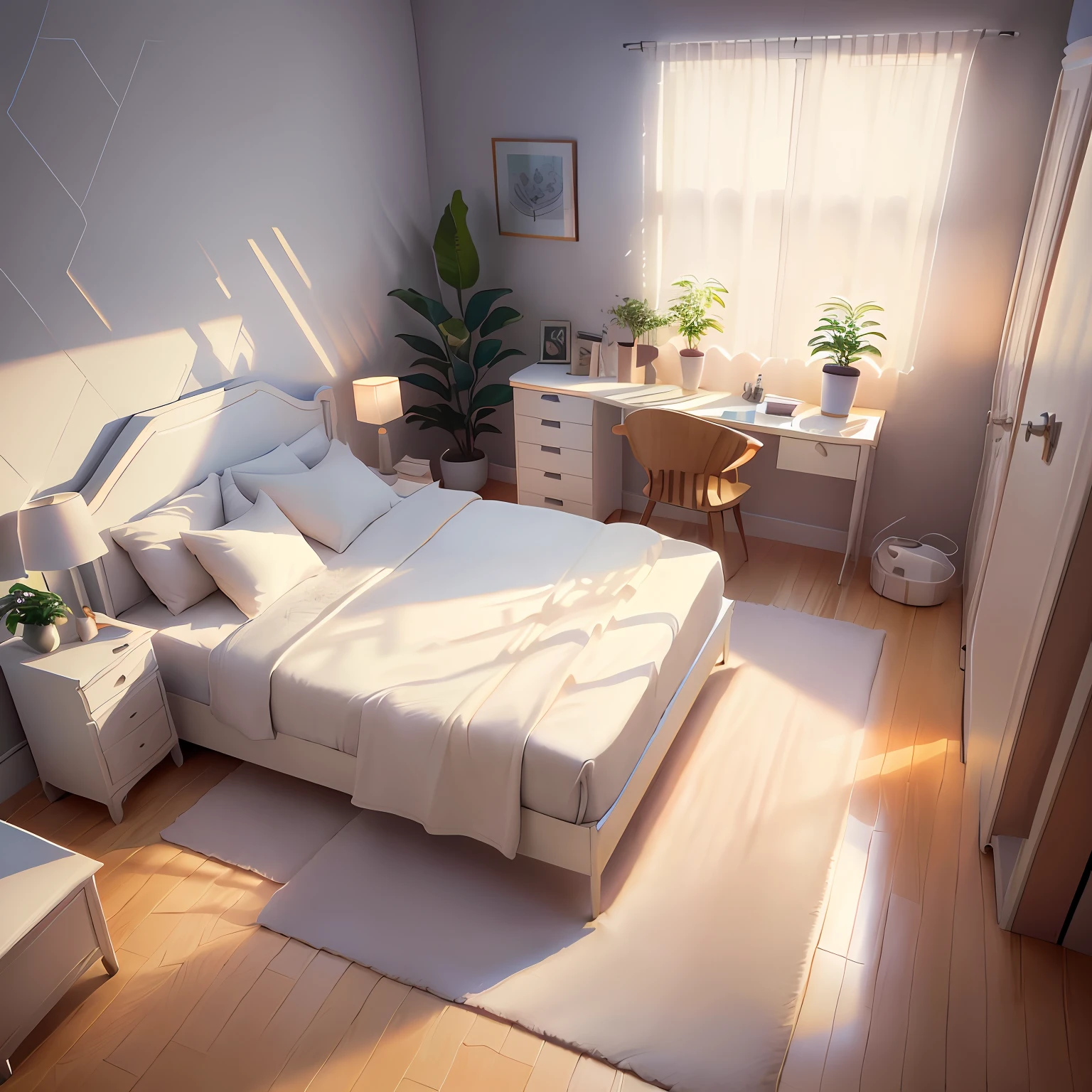Bedroom for bedding advertising