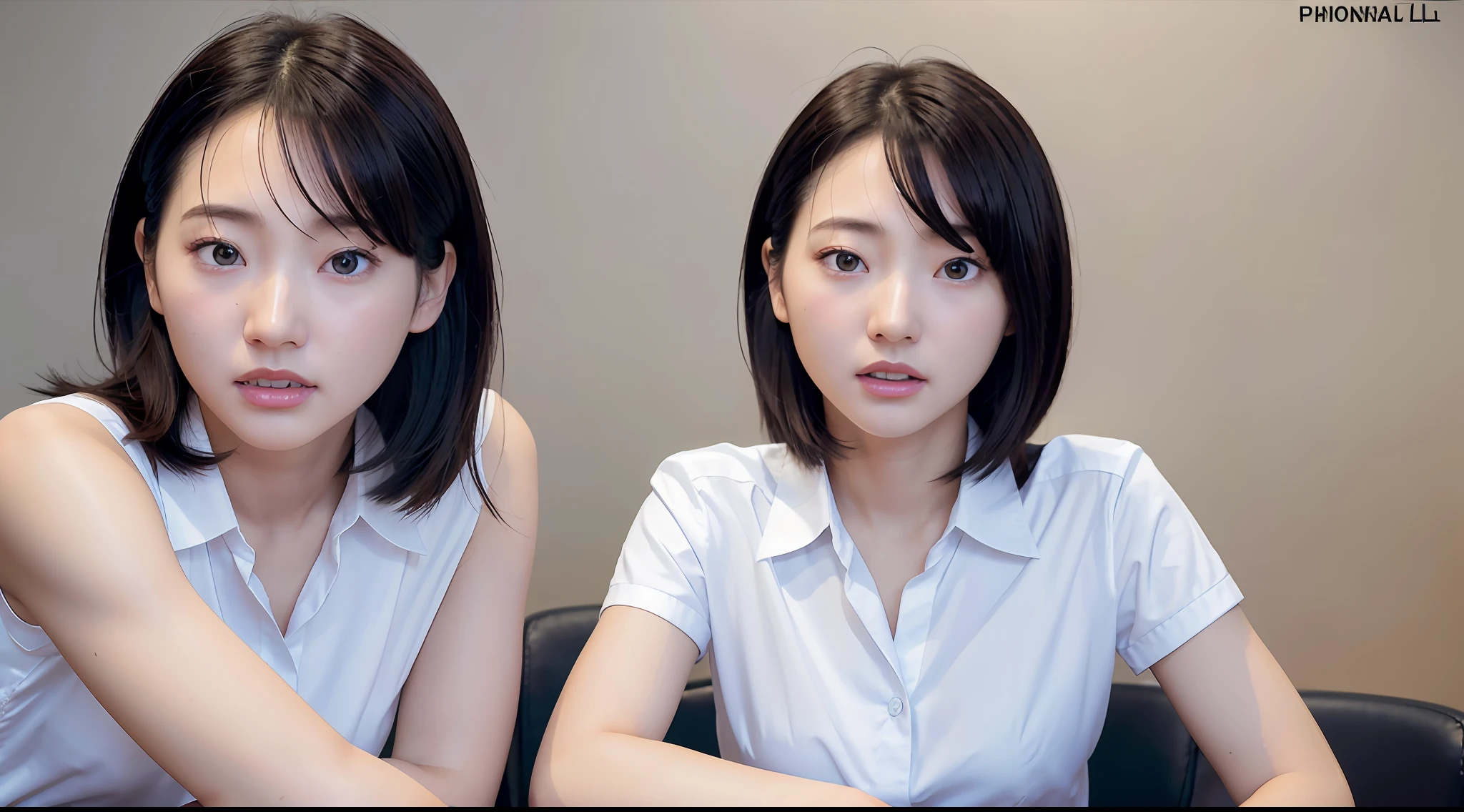 1girl, 1 girl, perfect anatomy, face forward, body forward, upper body shot, embarrassed face, (realistic), ultra-detailed, 1girl, Downcast eyes, stand facing the front to viewer, wearing business suits of office uniform, in meeting room of the office, professional lighting, crystal clear white skin, black and short hair, big and beautiful eyes, (photorealistic:1.37), (8k), (best quality), (masterpiece:1.2)