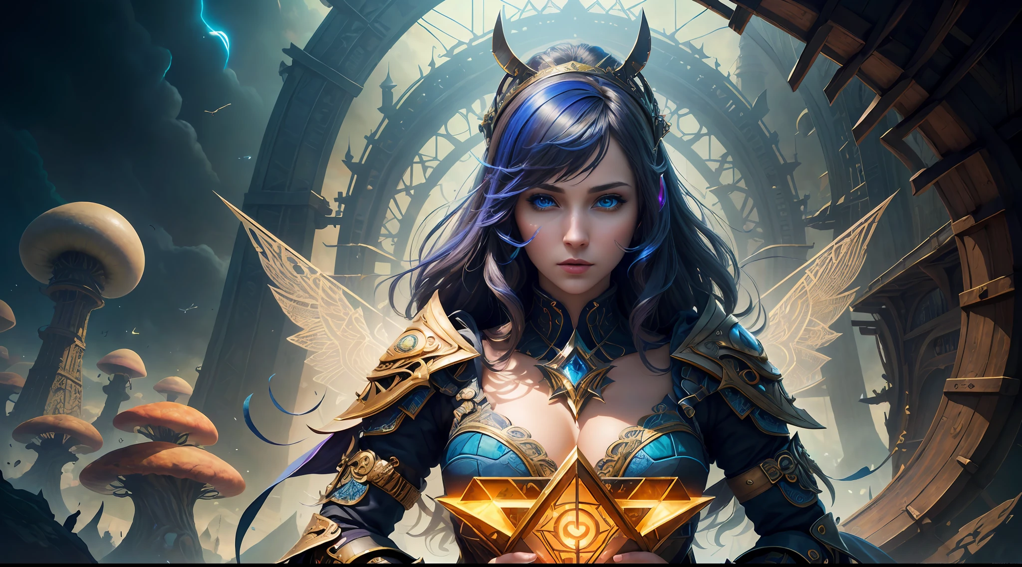 (((Multiplayer, Vivid Eyes, Man and Woman))), Best Quality, Realistic, Realistic, Award-Winning Illustrations, (Intricate Details: 1.2), (Fine Details), (Intricate Details), (Cinematic Light, Best Quality Backlight), Clear Lines, Sharp Focus, Official Art, Unity 8k Wallpaper, Ridiculous, Incredibly Absurd, Fantasy Art, (((Full Body Portrait))), RTX, ((Award-winning Triangle Studio Close-up Photo)), 1 Boy, (shut up), best quality, 4K, beautiful mysterious creatures, female, flying, surrealism, masterpiece by ncwinters, in a mysterious country town, masterpiece, intricate details, ff14style, urban painting, bridge, river, giant mushroom, landscape, bright colors,