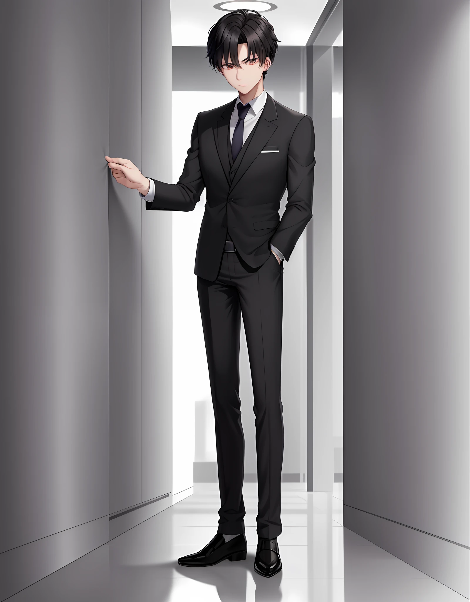 Masterpiece, 4K, Ikemen,  Badass Ikemen, symmetrical, centered, facing the viewer, business suit