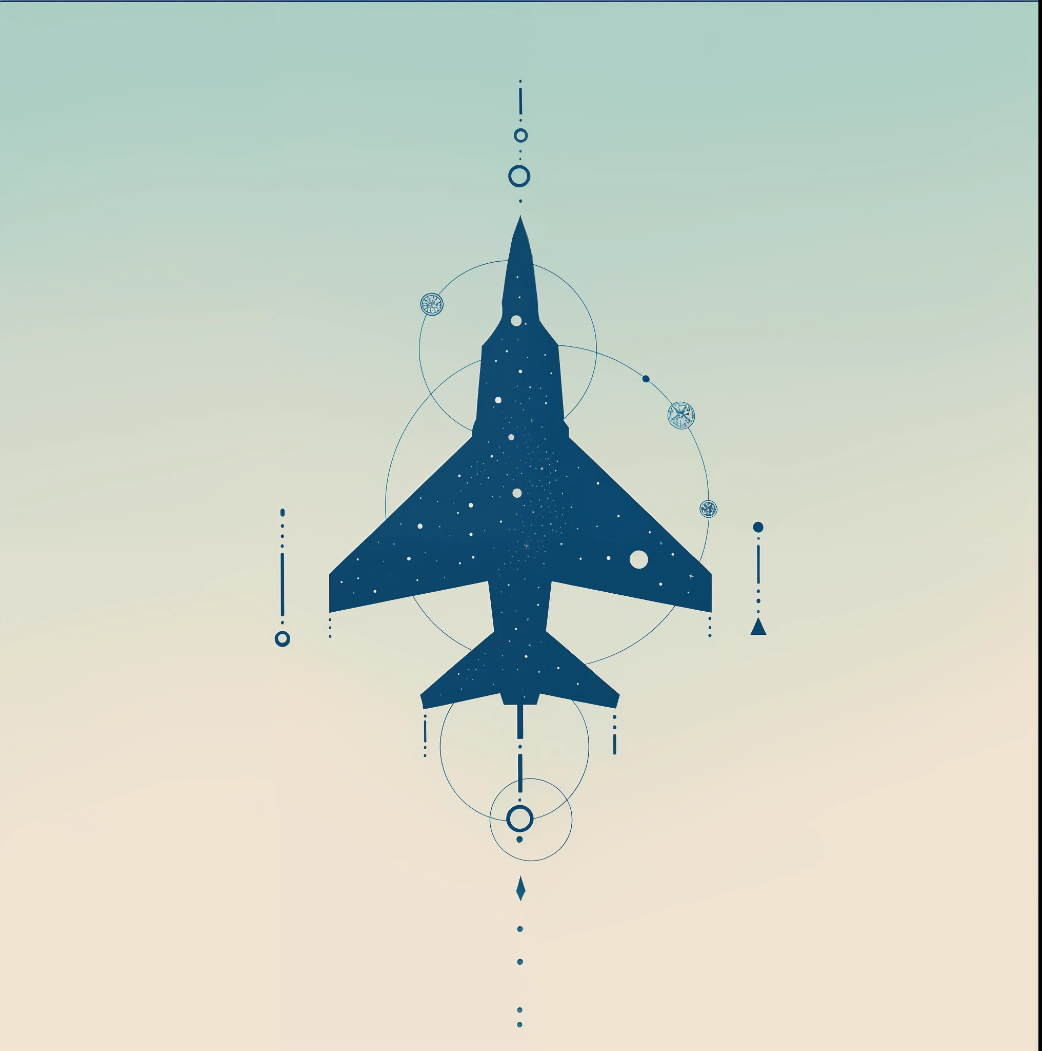 arafed jet plane with a star pattern on the side, inspired by Petros Afshar, by Petros Afshar, spaceship design, by Tomasz Jedruszek, plane illustration, spaceship, by László Beszédes, minimalist illustration, by Vadym Meller, by Paul Bird, by Karel Štěch