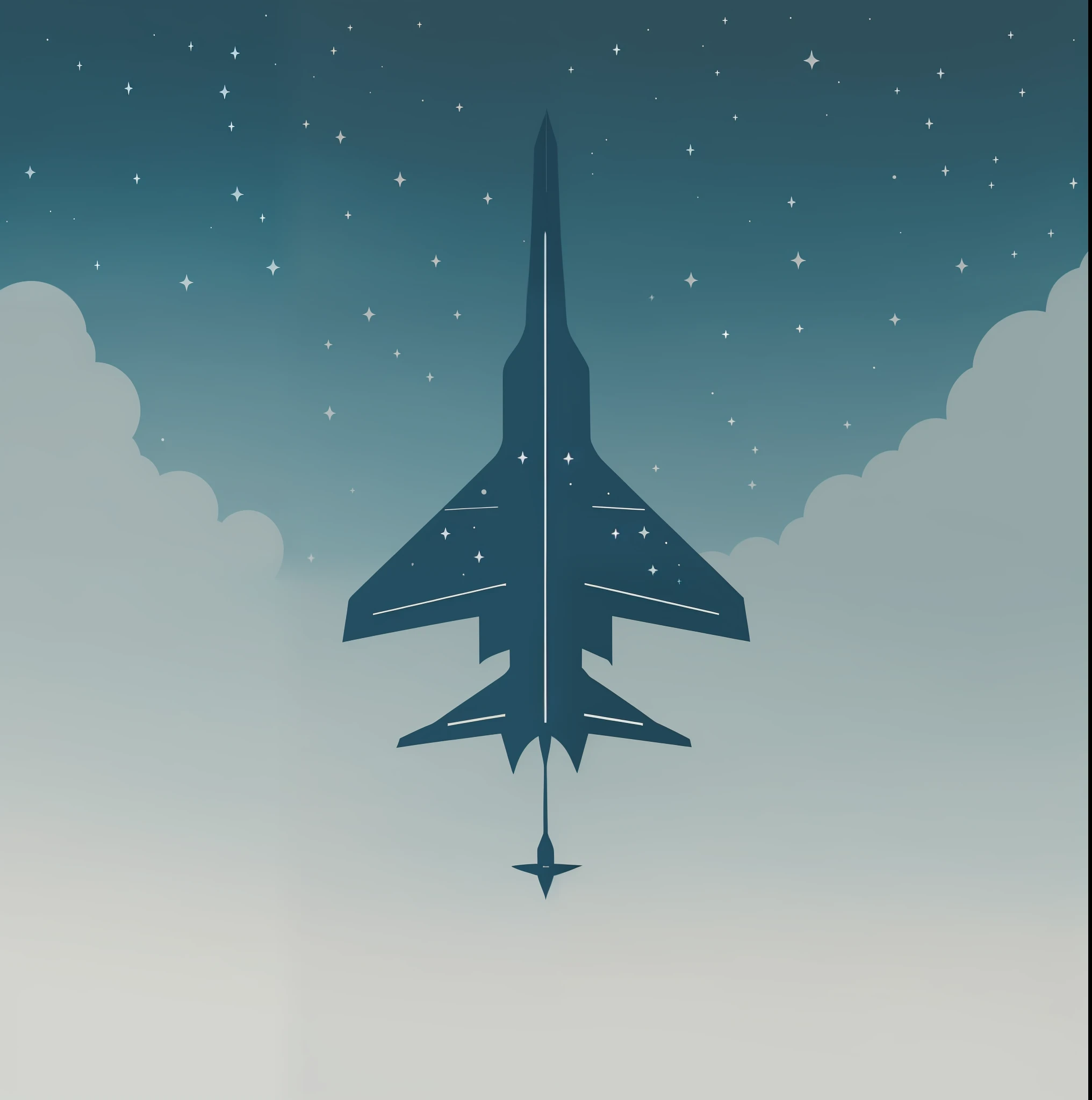 arafed jet plane with a star pattern on the side, inspired by Petros Afshar, by Petros Afshar, spaceship design, by Tomasz Jedruszek, plane illustration, spaceship, by László Beszédes, minimalist illustration, by Vadym Meller, by Paul Bird, by Karel Štěch