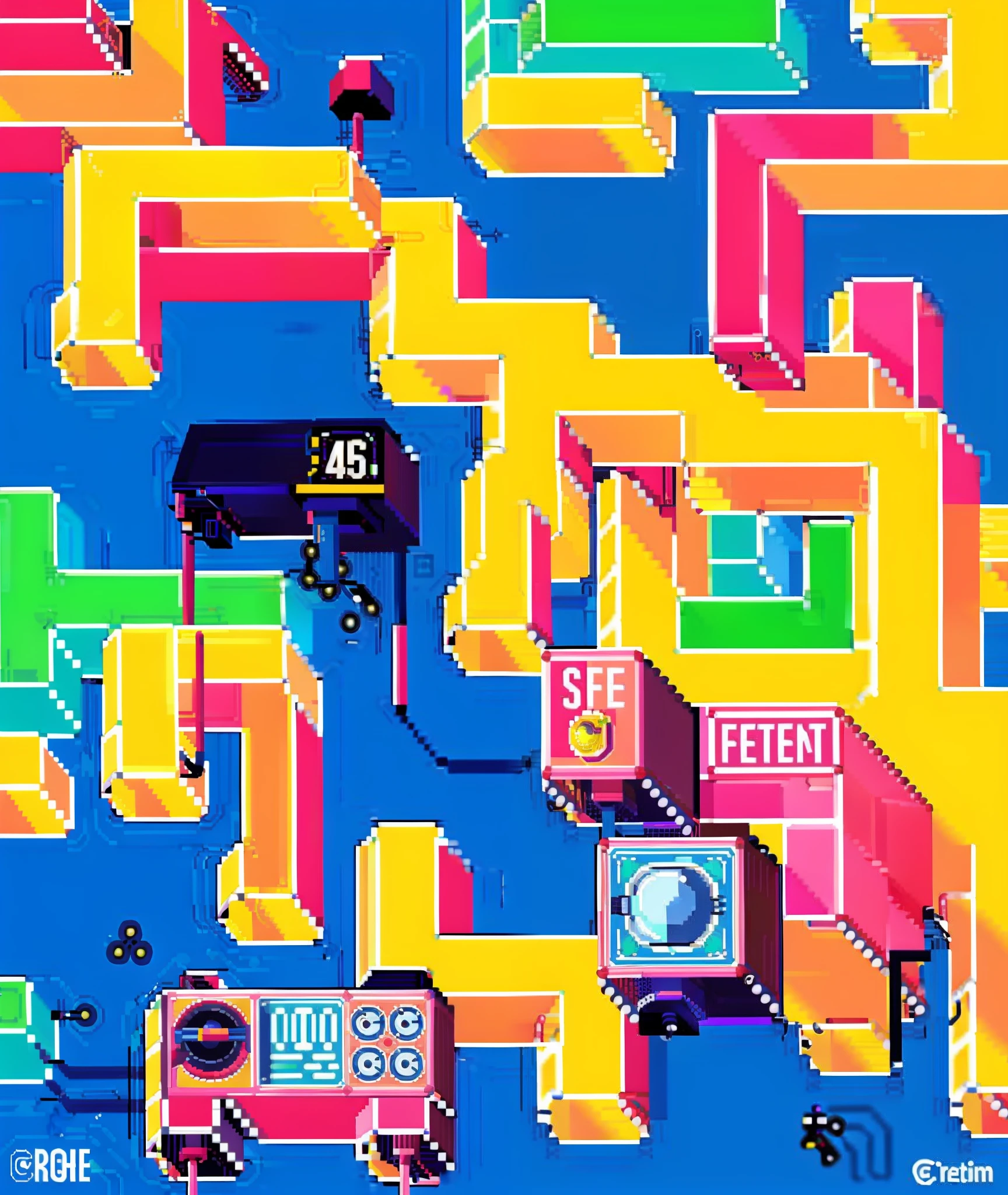 In this unique futuristic version, the Old West transforms into an industrialized city centered around a bonsai tree. The tree integrates advanced computer technology and is powered by fission energy. Its gradient from orange (#FF9F00) to gold (#FFD700) evokes a warm and optimistic atmosphere. The deep sky blue trunk (#00BFFF) symbolizes openness and wonder. Clusters of purple (#6A0572) to coral (#FF6B6B) computer terminals in the branches provide information and connectivity. The foliage showcases a gradient from sky blue (#00C9FF) to mint green (#92FE9D), capturing sunlight for sustainable energy. A vibrant core transitions from crimson (#F43B47) to deep purple (#453A94), fueling the city with fission technology. The cityscape features buildings in a gradient from vibrant red (#FF512F) to magenta (#DD2476), with connecting walkways. The tranquil ambiance of dark turquoise (#00CED1) invites exploration. A gradient from electric blue (#009FFF) to coral pink (#EC2F4B) sparks curiosity throughout the city. Nurturing pink spaces transition from peachy yellow (#FBDB89) to dusty pink (#F48982), fostering community engagement. Teal (#78FFD6) fades into indigo (#7873F5) within the landscape. Hot pink (#FF3CAC) transitions to deep purple (#784BA0), adding vibrancy. Finally, light blue (#33CCFF) fades into coral (#FF6B6B), creating a soothing transition. This vision harmonizes nature, technology, and sustainability—a symbol of human creativity and progress.