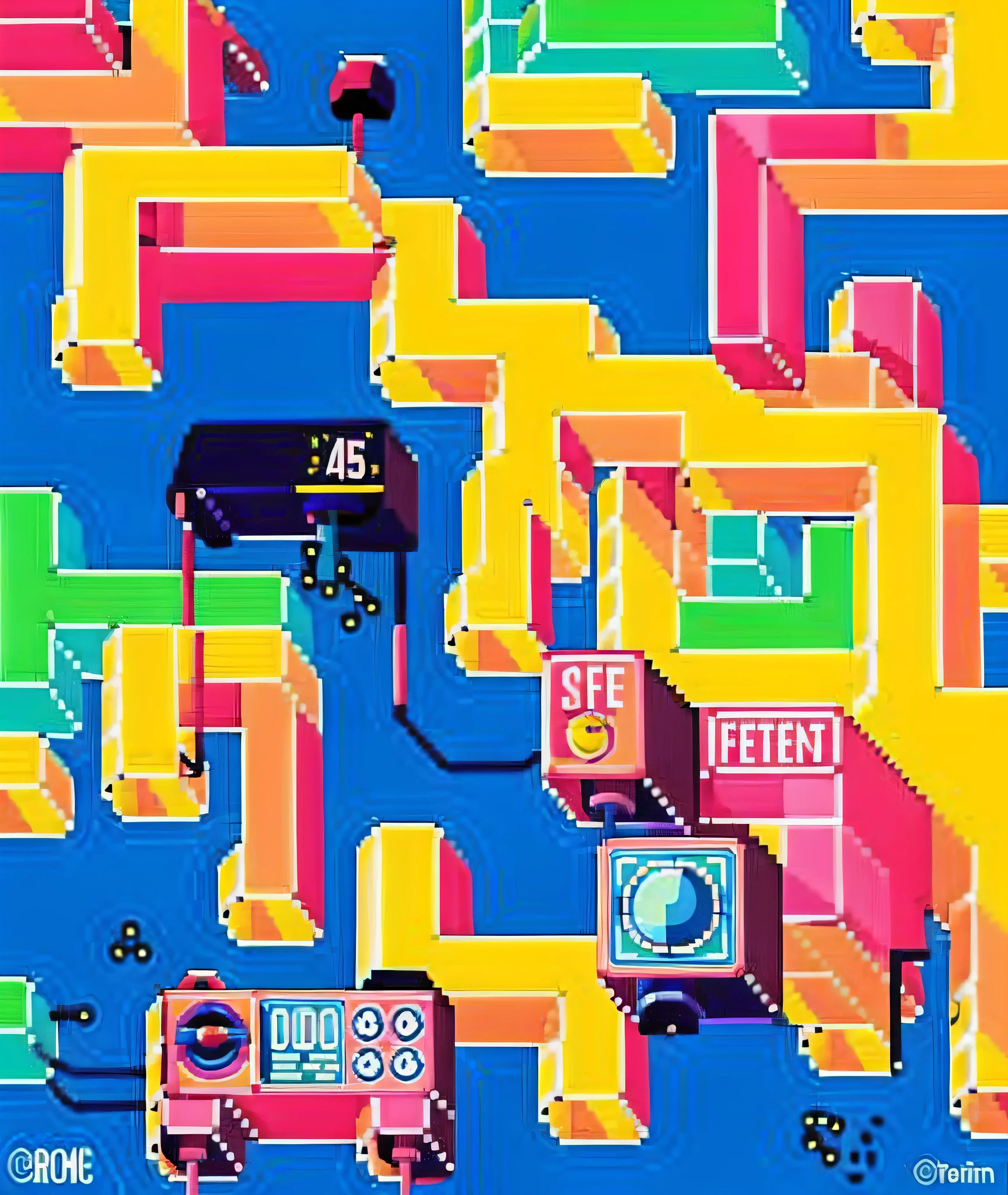 In this unique futuristic version, the Old West transforms into an industrialized city centered around a bonsai tree. The tree integrates advanced computer technology and is powered by fission energy. Its gradient from orange (#FF9F00) to gold (#FFD700) evokes a warm and optimistic atmosphere. The deep sky blue trunk (#00BFFF) symbolizes openness and wonder. Clusters of purple (#6A0572) to coral (#FF6B6B) computer terminals in the branches provide information and connectivity. The foliage showcases a gradient from sky blue (#00C9FF) to mint green (#92FE9D), capturing sunlight for sustainable energy. A vibrant core transitions from crimson (#F43B47) to deep purple (#453A94), fueling the city with fission technology. The cityscape features buildings in a gradient from vibrant red (#FF512F) to magenta (#DD2476), with connecting walkways. The tranquil ambiance of dark turquoise (#00CED1) invites exploration. A gradient from electric blue (#009FFF) to coral pink (#EC2F4B) sparks curiosity throughout the city. Nurturing pink spaces transition from peachy yellow (#FBDB89) to dusty pink (#F48982), fostering community engagement. Teal (#78FFD6) fades into indigo (#7873F5) within the landscape. Hot pink (#FF3CAC) transitions to deep purple (#784BA0), adding vibrancy. Finally, light blue (#33CCFF) fades into coral (#FF6B6B), creating a soothing transition. This vision harmonizes nature, technology, and sustainability—a symbol of human creativity and progress.