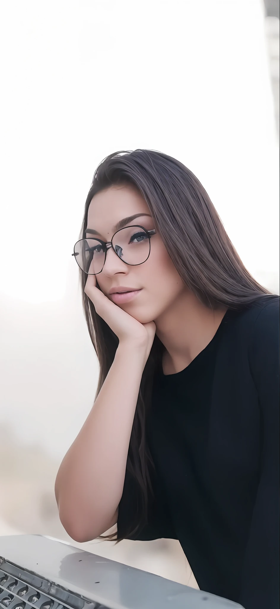 solo, cinematic, (realistic), long hair, choker, outdoors, (night), modelshoot style, 4k, high detail, RAW Photo, (atmospheric lighting), luscious lips, (eye makeup:1.1), (ultra-detailed:1.2), (sharp focus on eyes) (skin texture:1.2)