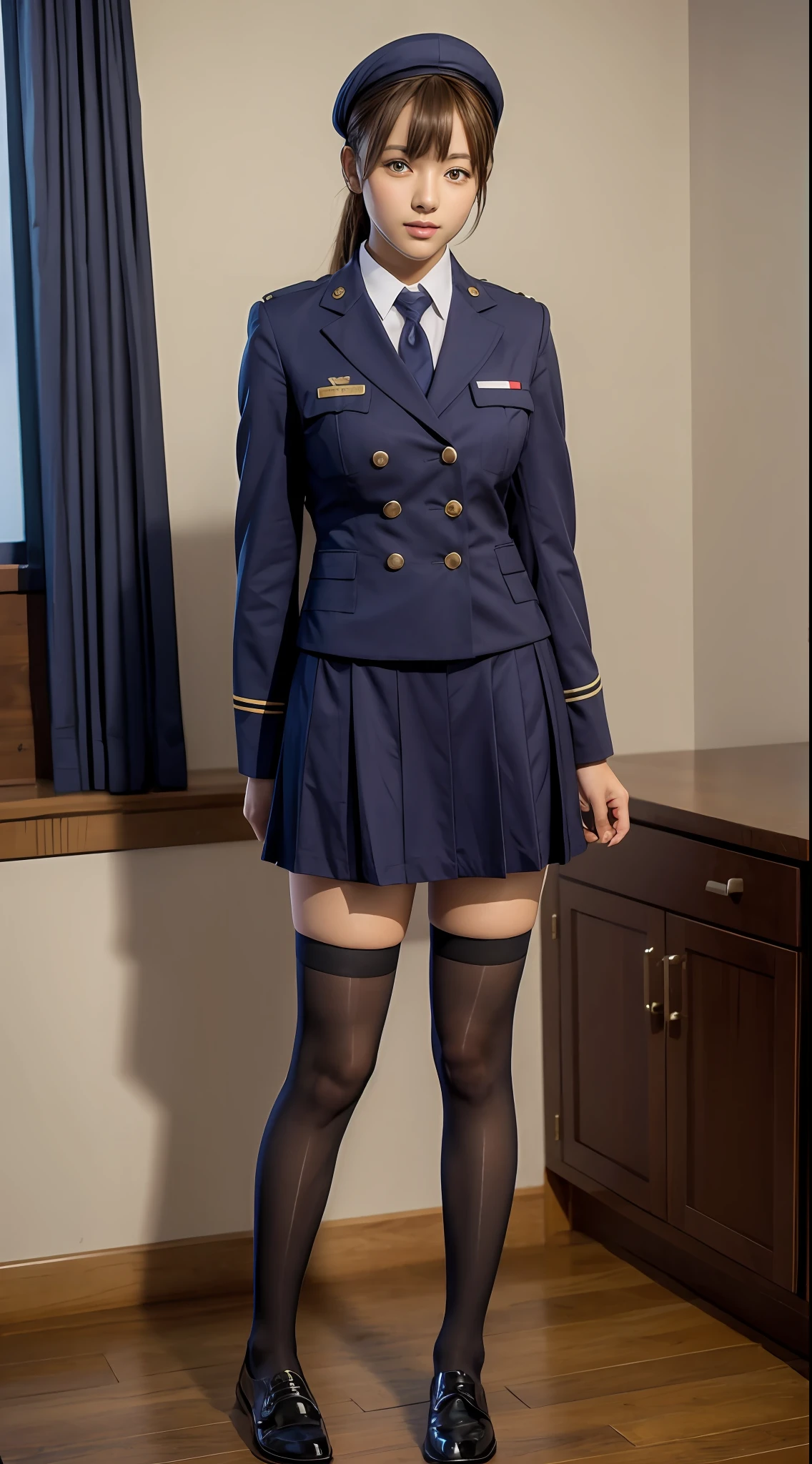 JK uniform, stockings, beautiful legs