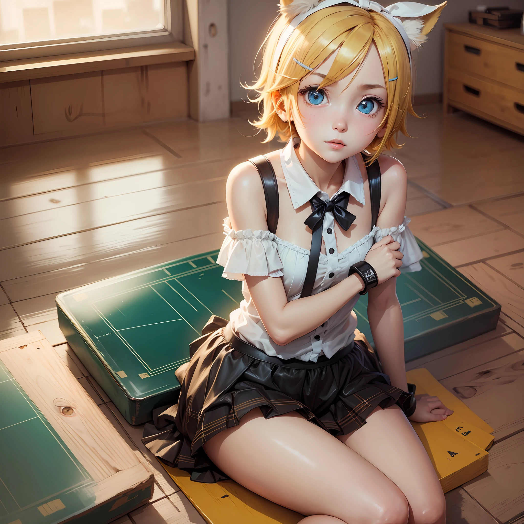 Kagamine rin , sour rin , high quality, bright eyes , beautiful girl --auto --s2