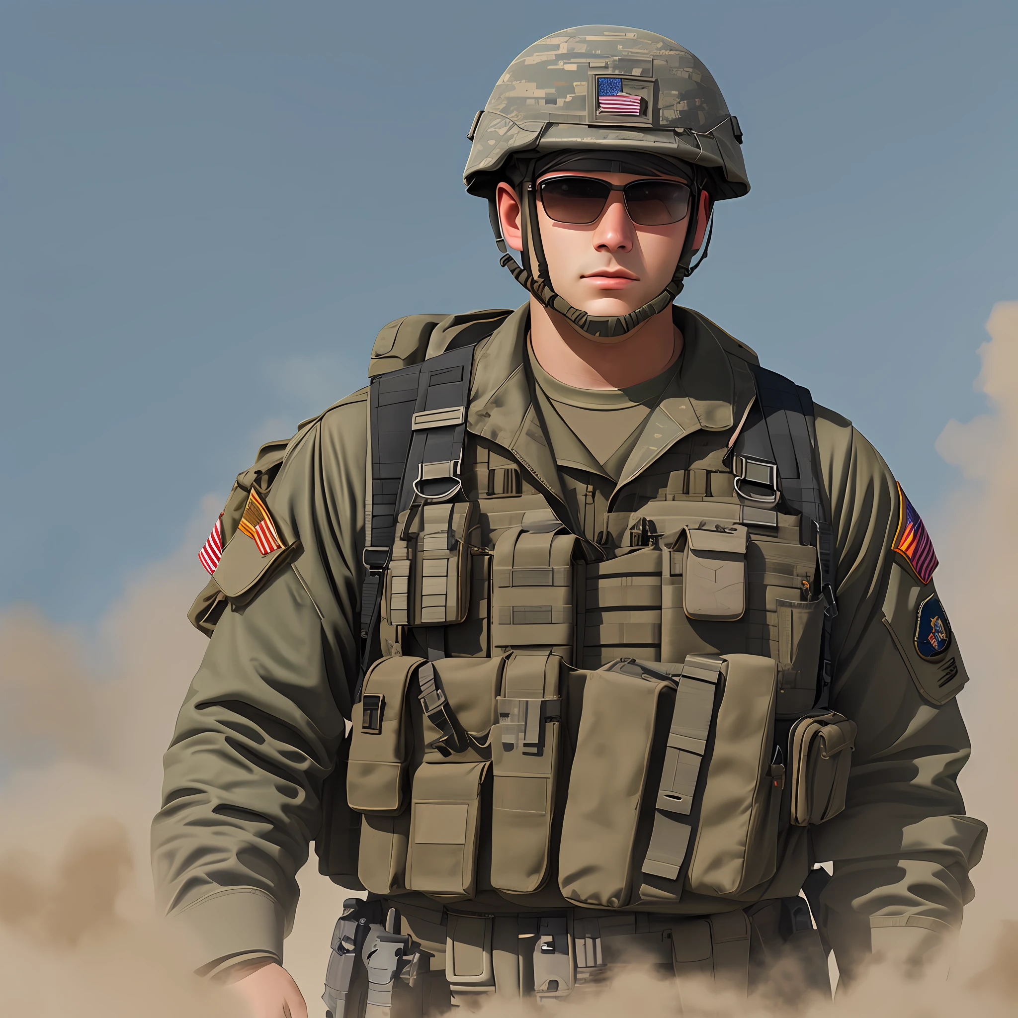 American soldier illustration