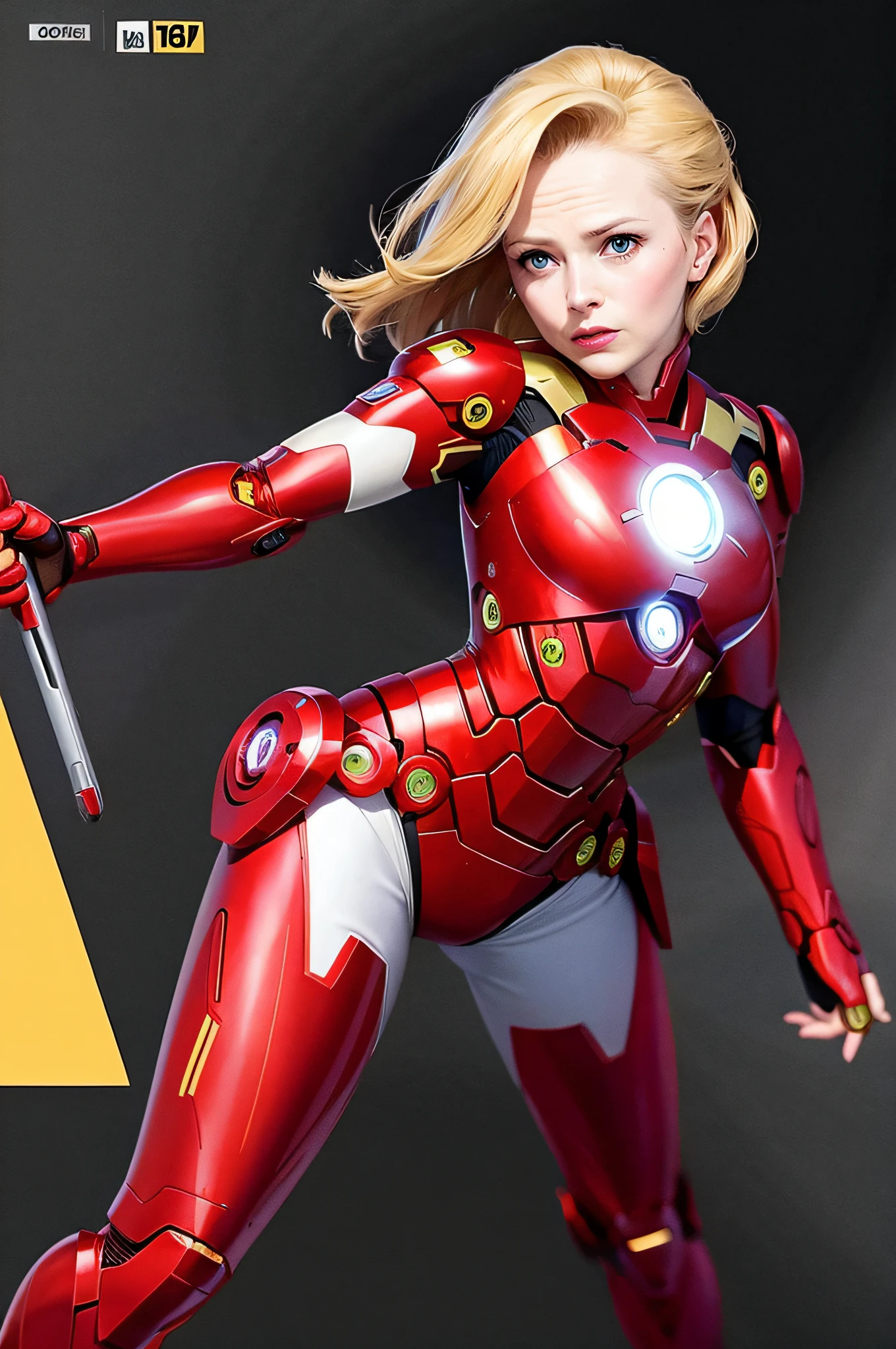 Margret Thatcher as Ironman, concept art, line art, 8k