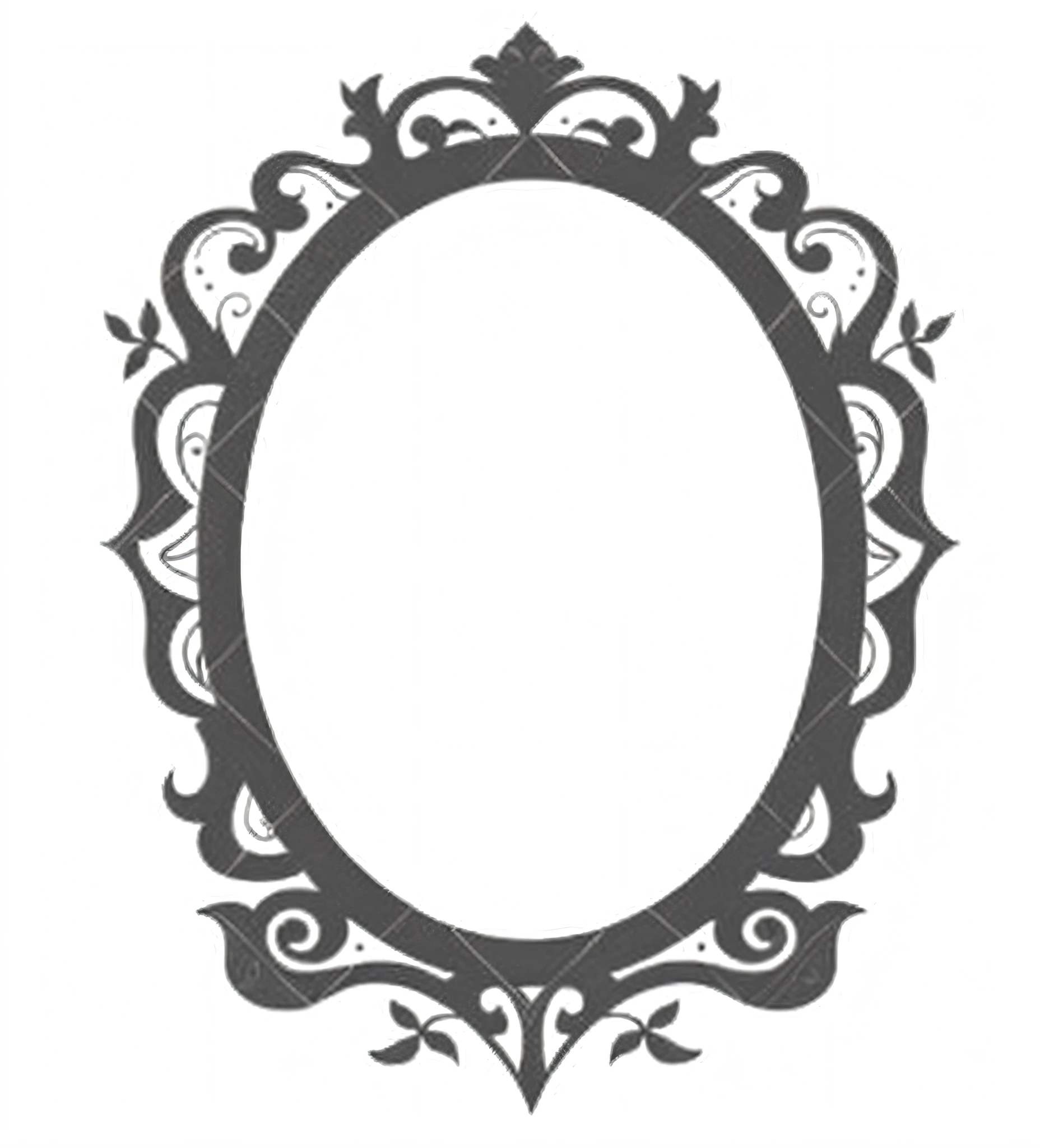 a black and white photo of a round frame with a crown, ornate frame, black rose frame. d&d, filigree frame, ( ( dithered ) ), mirror texture, fractal frame, mirror background, an intricate art nouveau frame, gothic antique theme, ornate, symmetrical portrait rpg avatar, ornate border frame, intricate art nouveau frame, art nouveau frame --auto --s2