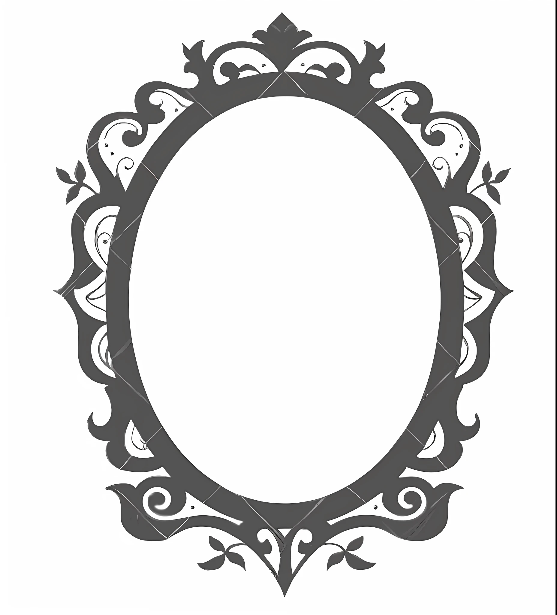 a black and white photo of a round frame with a crown, ornate frame, black rose frame. d&d, filigree frame, ( ( dithered ) ), mirror texture, fractal frame, mirror background, an intricate art nouveau frame, gothic antique theme, ornate, symmetrical portrait rpg avatar, ornate border frame, intricate art nouveau frame, art nouveau frame --auto --s2