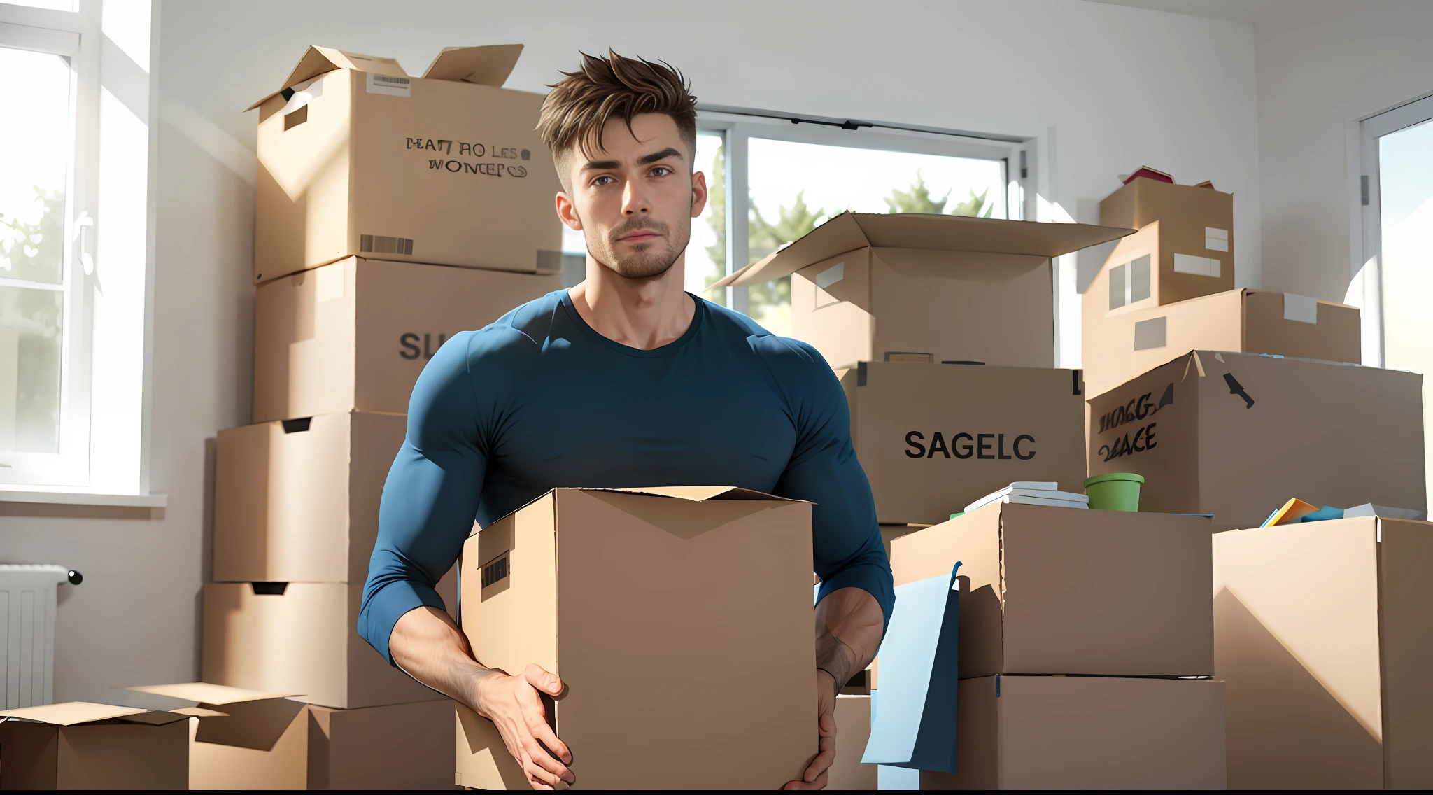 man moving house v