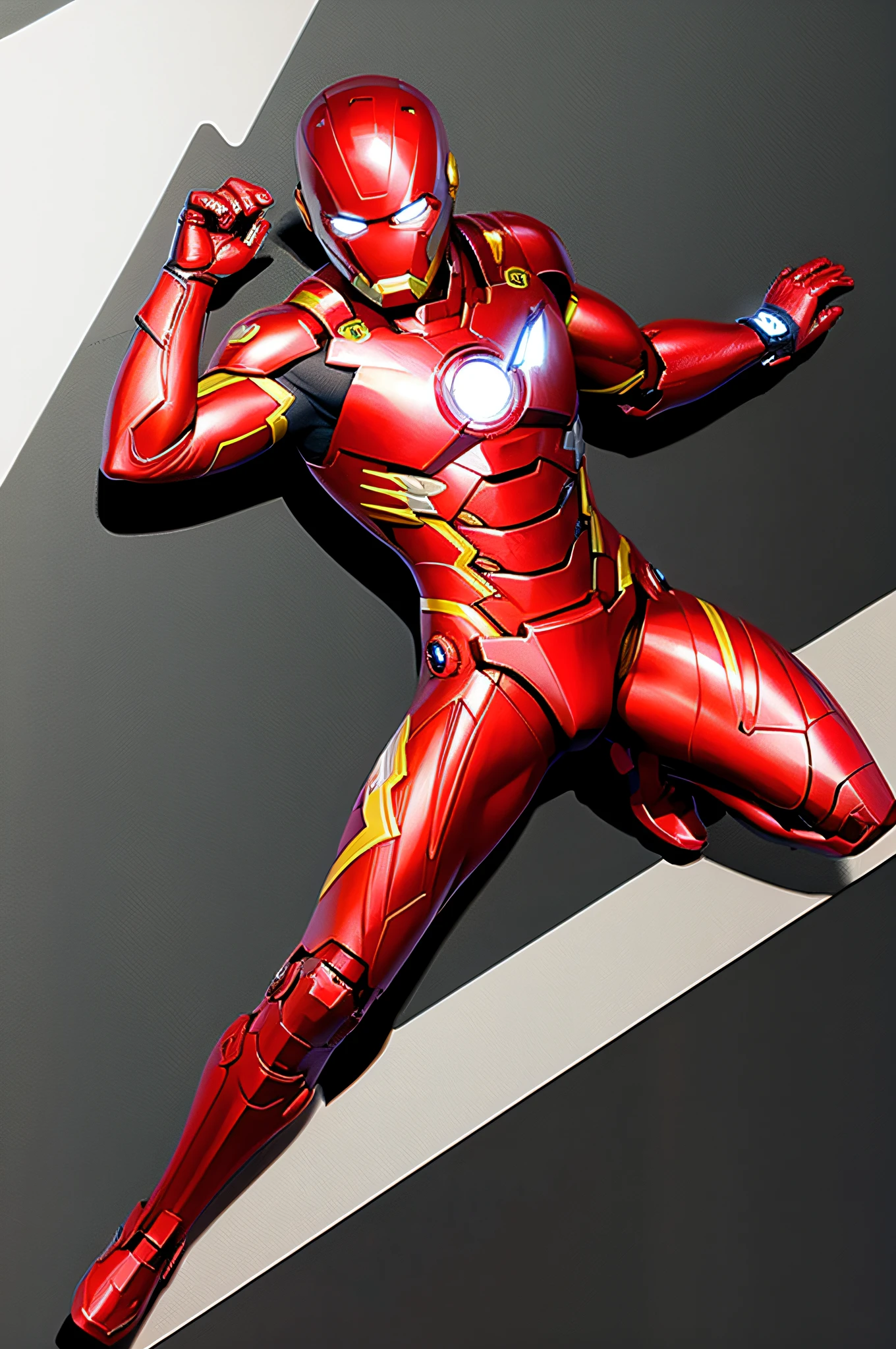 Flash as ironman, concept art, line art, 8k