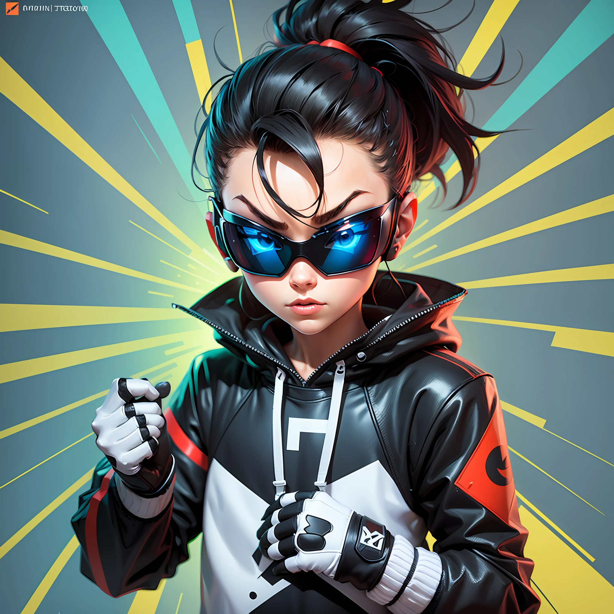 Gamer style nft , Cartoon, vector minimalista --auto --s2