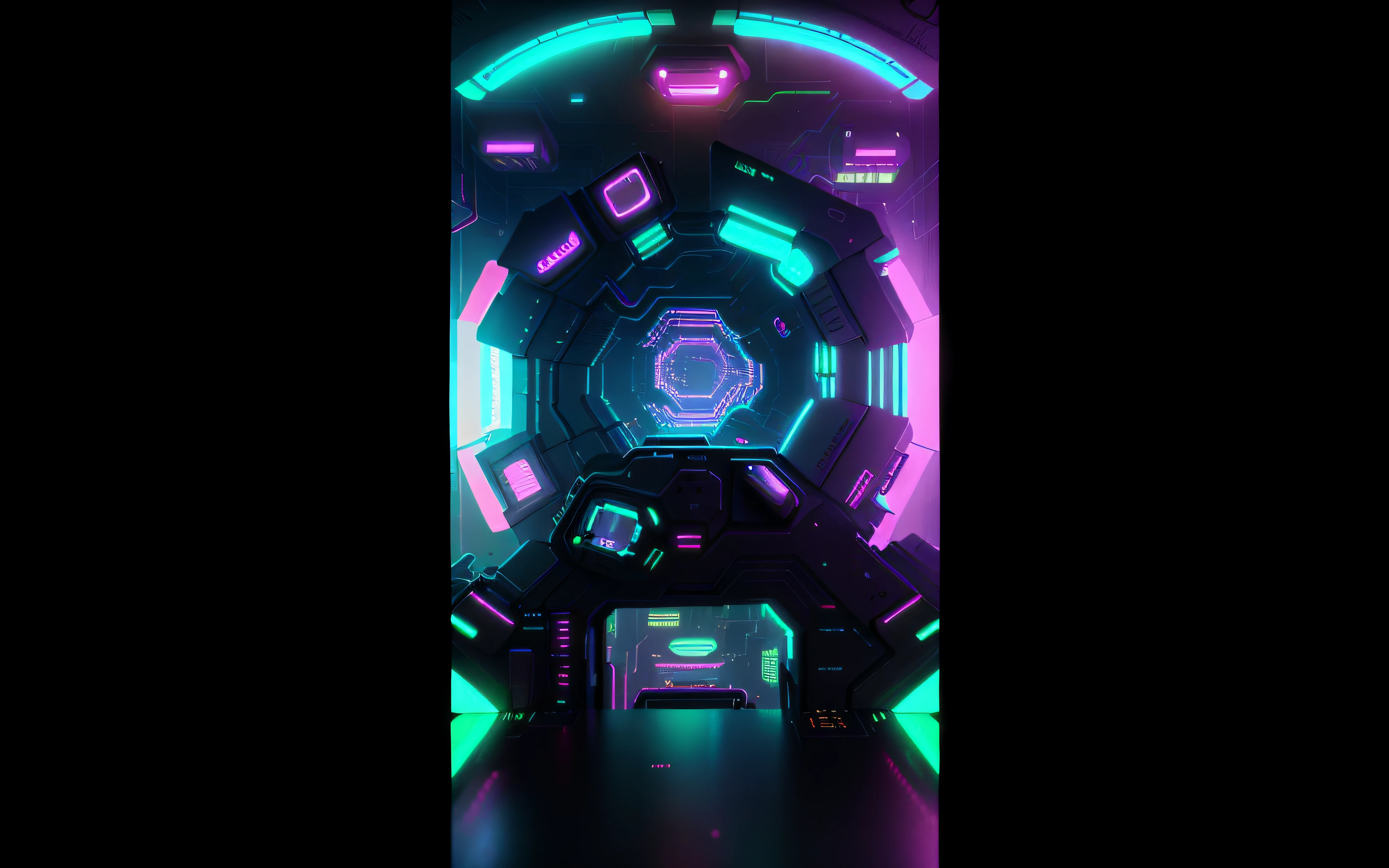 A closeup of a neon-lit room, hybrid mix of beeple style, dark cyberpunk neon atmosphere, futuristic neon, futuristic cyberpunk neon, dreamy colorful cyberpunk colors, vibrant cyberpunk colors, scifi scene, futuristic setting, bright cyberpunk glow, beeple-style, cyberpunk atmosphere, cyber aesthetic, cinematic neon matte painting, cyberpunk neon lights