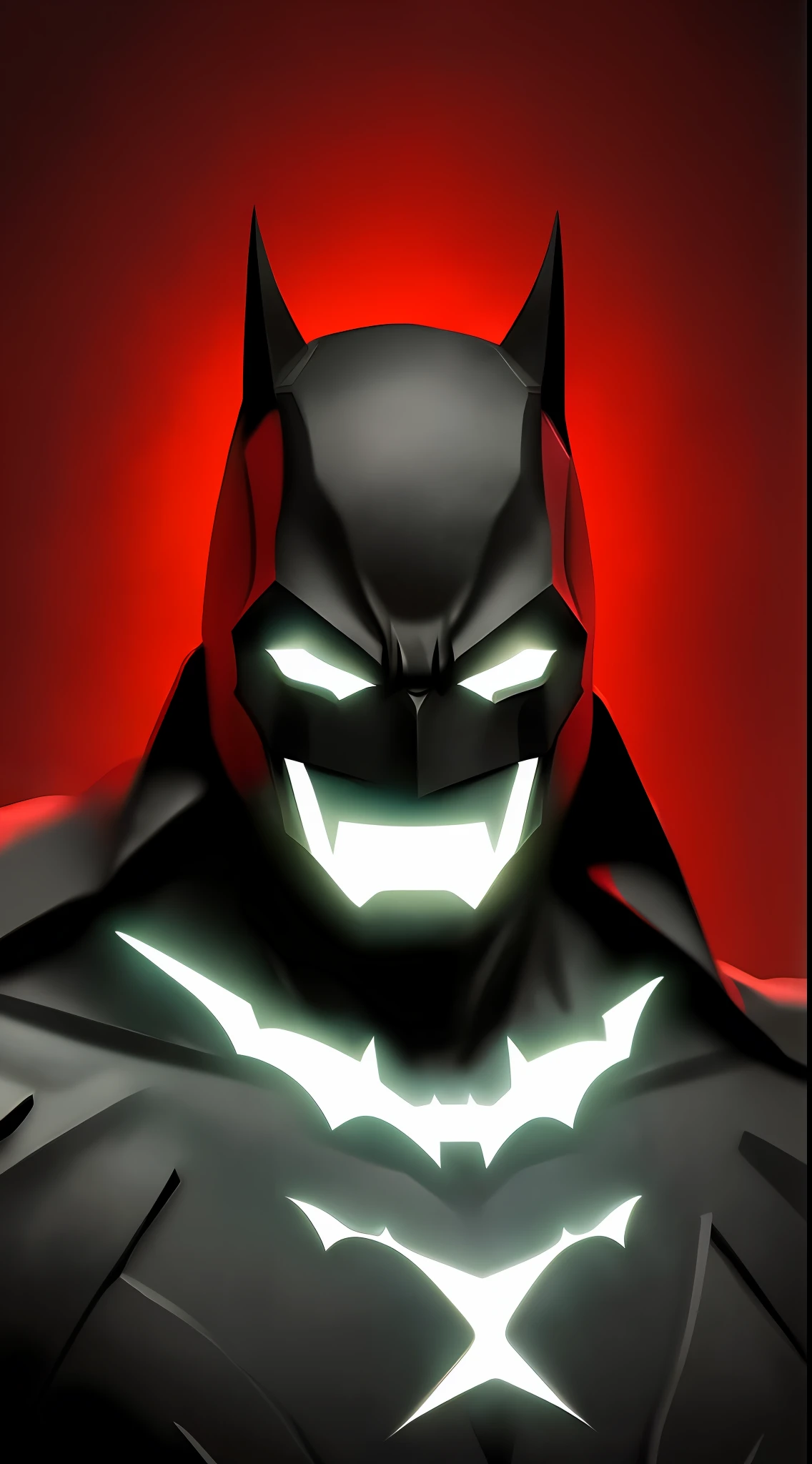 (dark shot: 1.1), epic realistic, Batman in the dark with glowing red eyes and glowing cape, soft cinematic light, Adobe Lightroom, darkroom, HDR, intricate, highly detailed, (depth of field: 1.4), hyper-detail (artstation: 1.4), cinematic, warm light, dramatic light (complex details: 1.1)