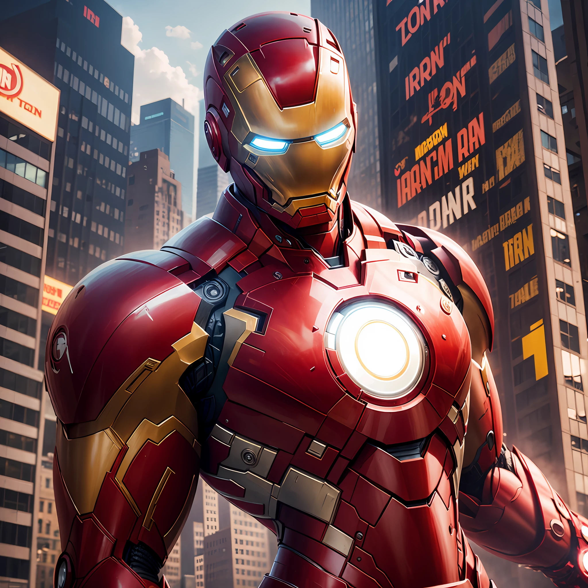 New York, with Iron Man