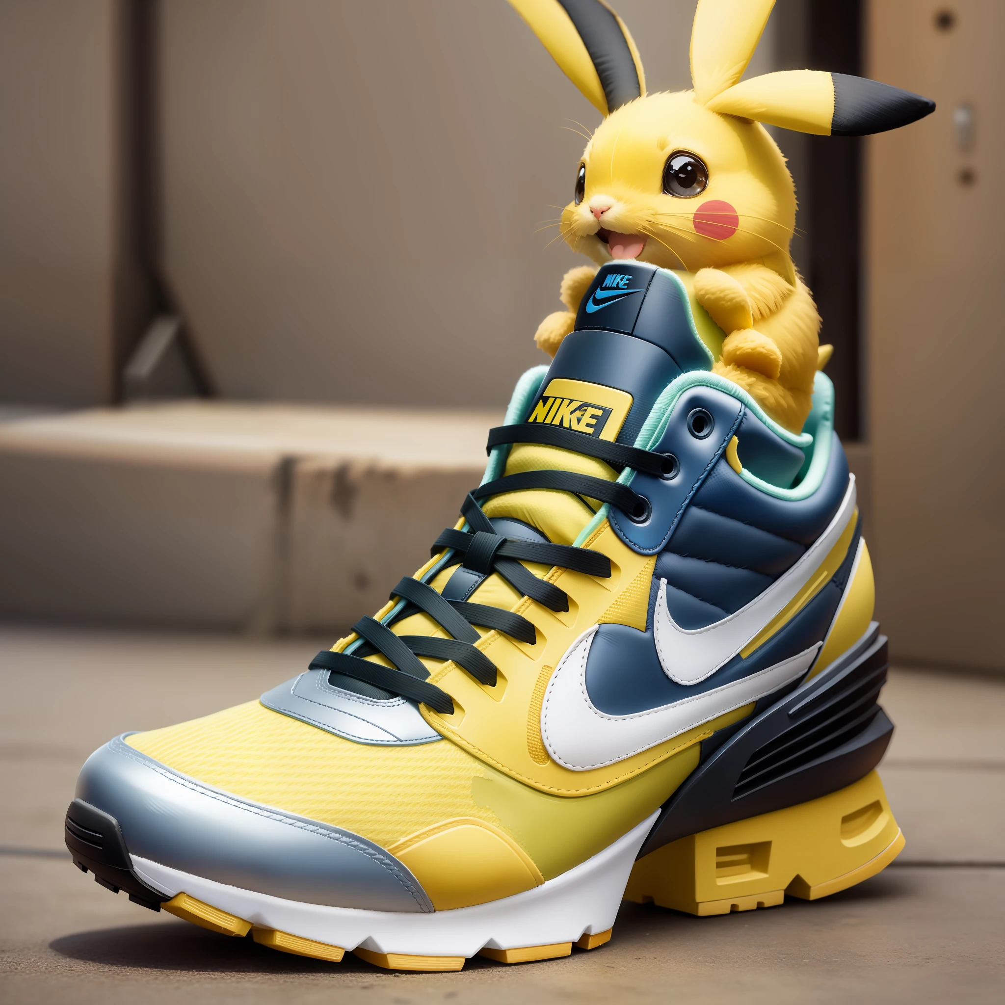 Picachu with nike shoe