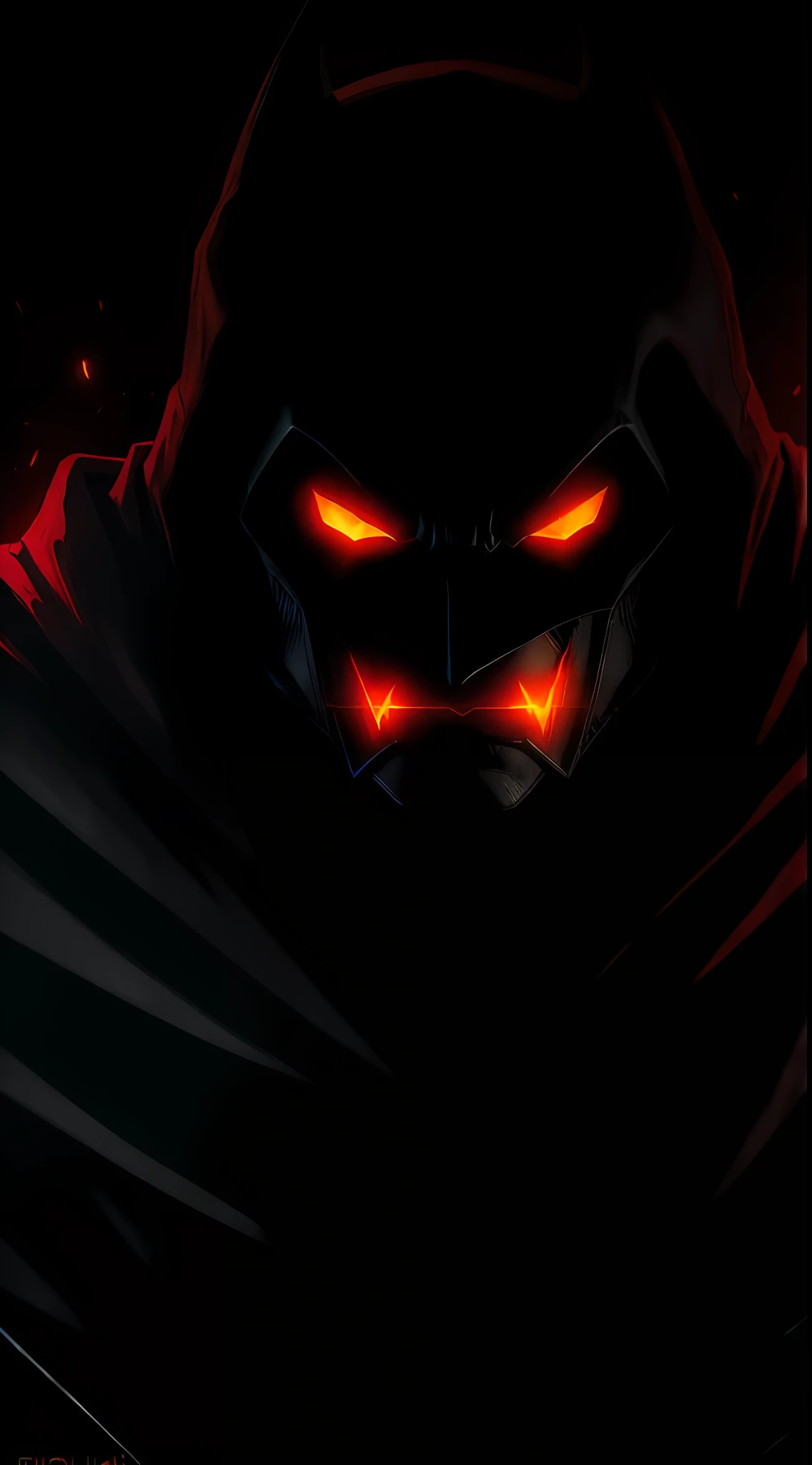 (dark shot: 1.1), epic realistic, Batman in the dark with glowing red eyes and glowing cape, soft cinematic light, Adobe Lightroom, darkroom, HDR, intricate, highly detailed, (depth of field: 1.4), hyper-detail (artstation: 1.4), cinematic, warm light, dramatic light (complex details: 1.1)