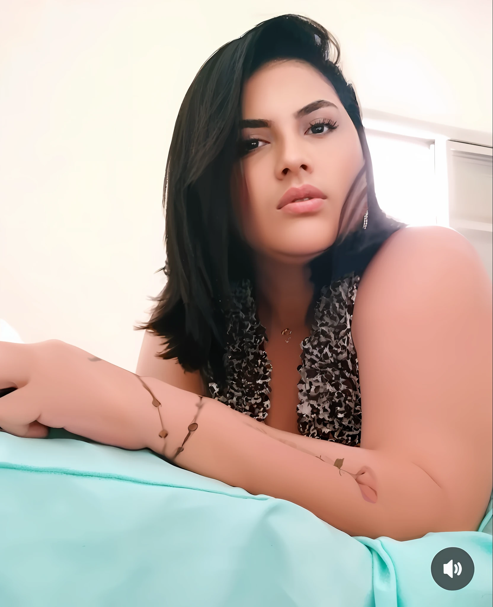 A woman lying down and thoughtful also does not need to be naked without clothes to show all her beauty and value