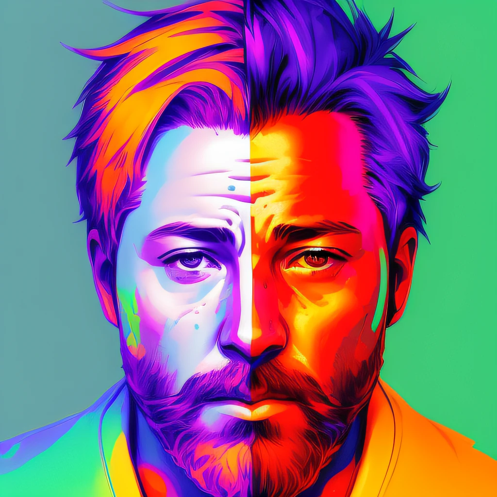 (Bipolar Digital Artwork:1.3) of (Ultra detailed:1.3),(Embarrassing:1.3) drunk man,CGSociety,ArtStation,(Hypersaturated:1.3)