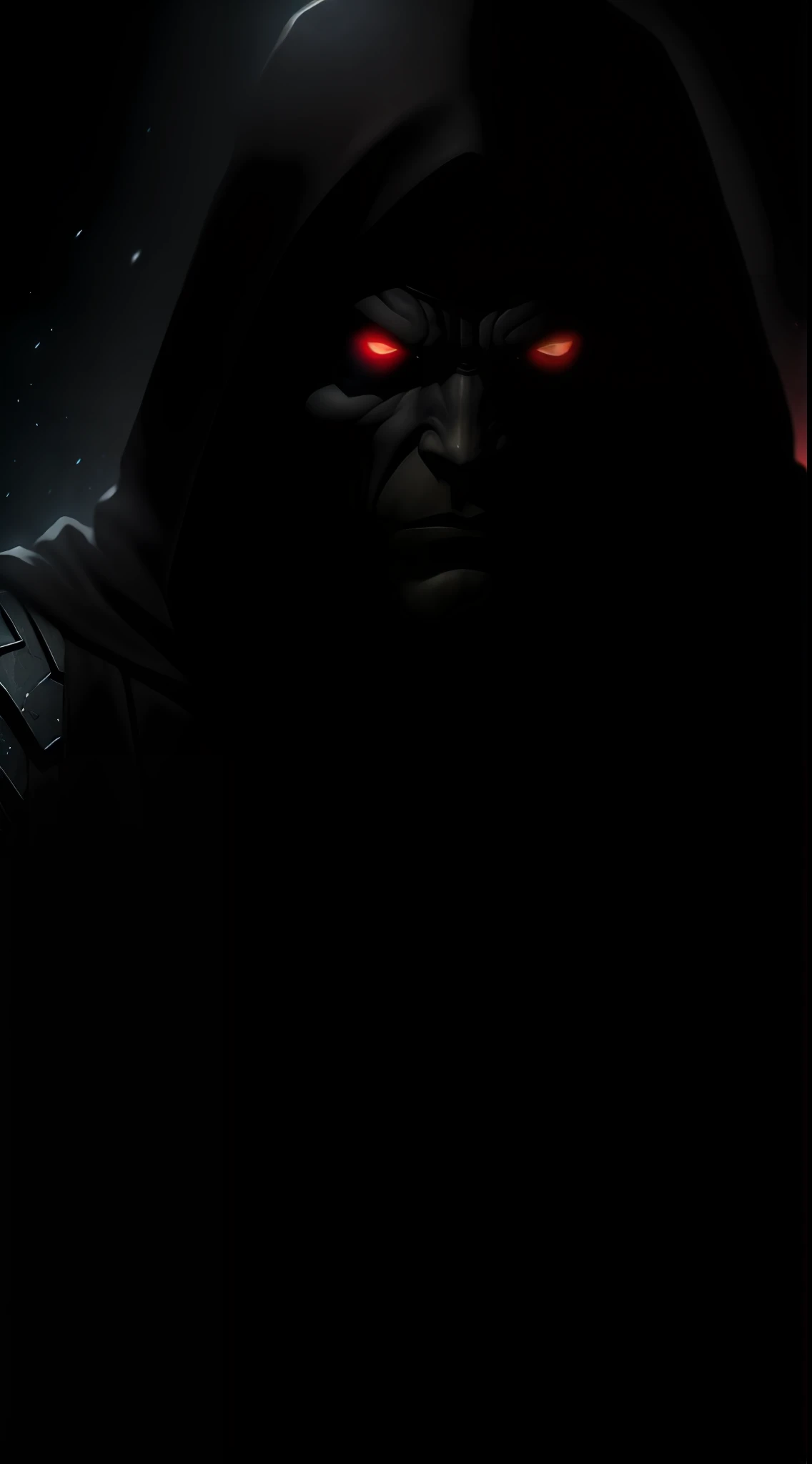 (Dark Shot: 1.1), Epic Realistic, Darkseid in the Dark with Glowing Eyes and Glowing Cape, Soft Cinematic Light, Adobe Lightroom, Photo Lab, HDR, Intricate, High Detailed, (Depth of Field: 1.4), Hyper Detail (artstation: 1.4), Cinematic, Warm Light, Dramatic Light (Complex Details: 1.1)