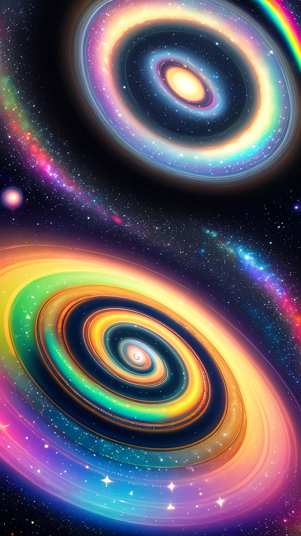 Seamless patterns of galaxies and planets, cosmic design, repeating patterns design, fabric art, flat illustration, rainbow-core, highly detailed clean, photorealistic masterpiece, professional photography, simple field background, isometric, saturn