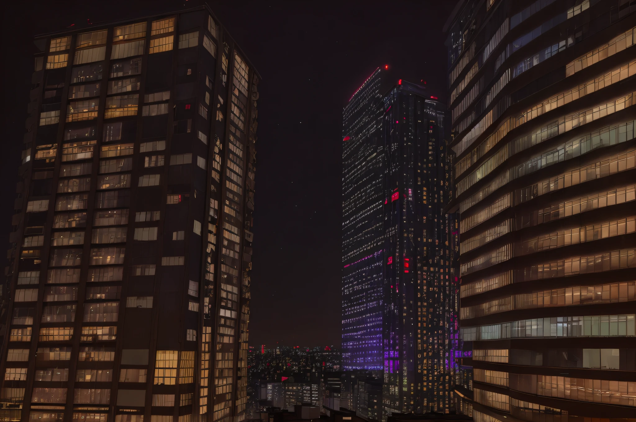 buildings in a city at night with lights on, in tokyo at night, night tokyo metropoly, night life buildings, tokyo at night, beautifully lit buildings, highrise buildings, japanese city at night, tokio, japanese downtown, the neat and dense buildings, high rise buildings, on rooftop tokyo night, tokyo street cityscape, tokyo city, tall buildings on the sides