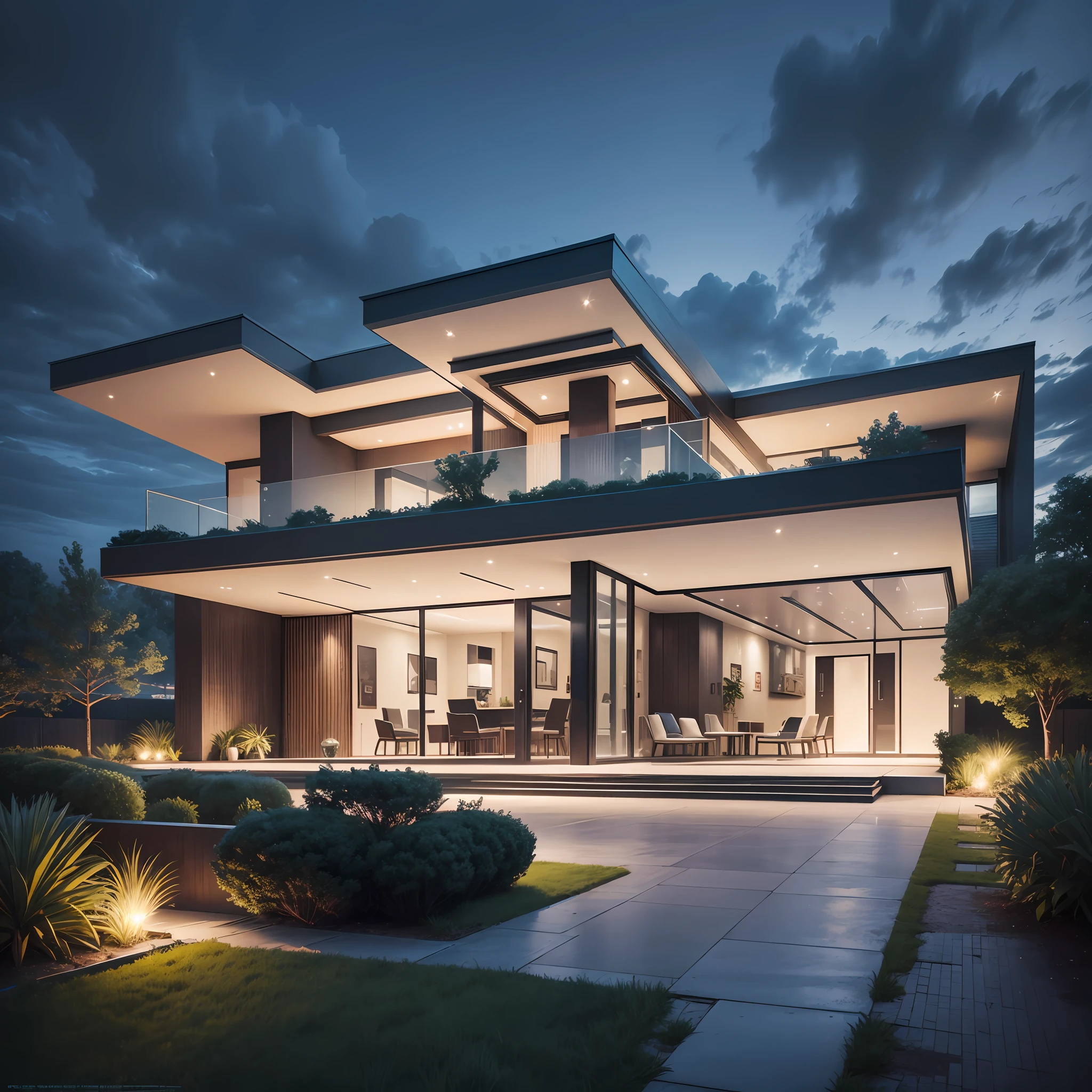 A futuristic house, ultra realistic, HD, special lighting --auto --s2