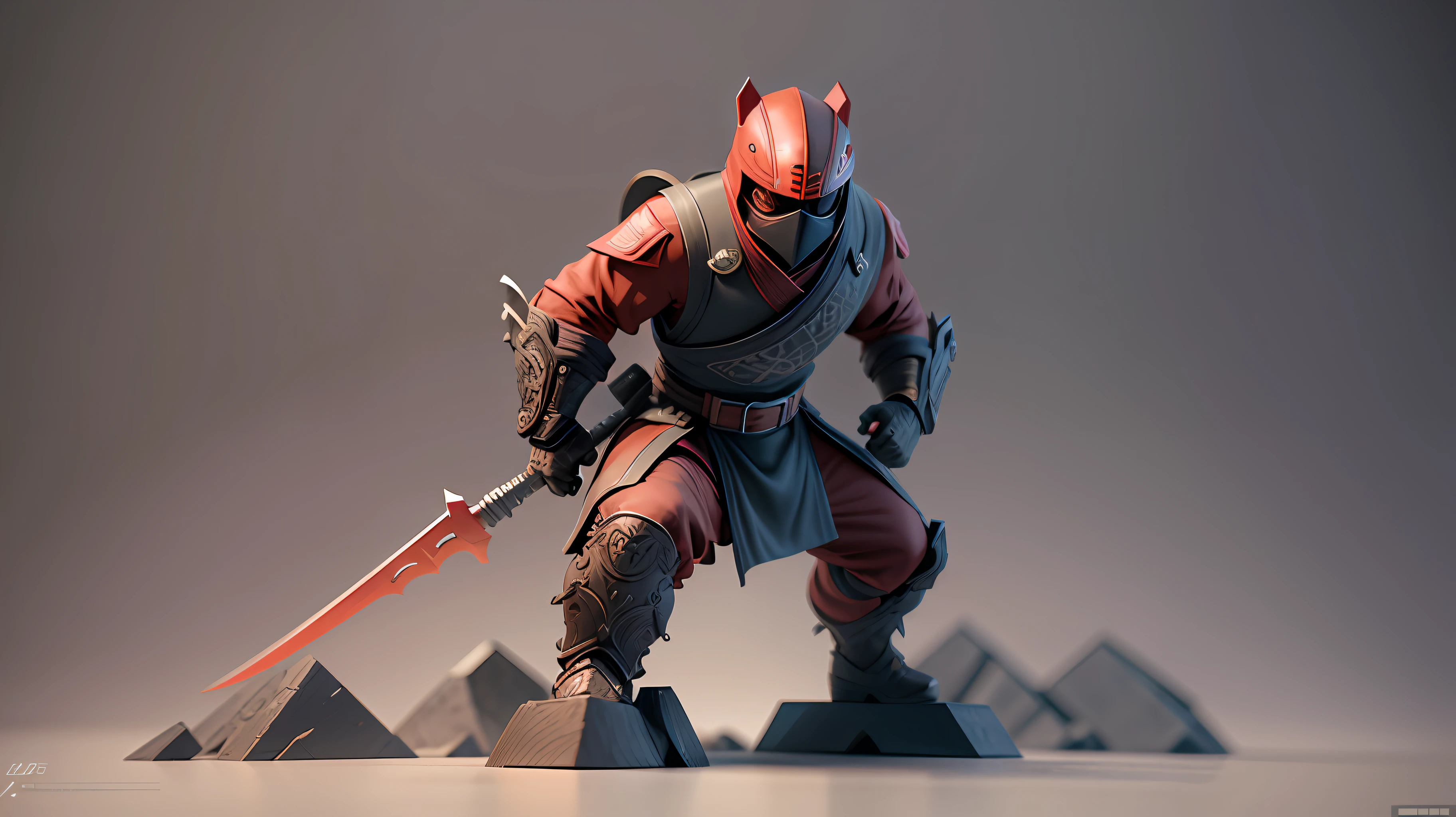 soviet ninja, intricate design, 3d render --auto --s2