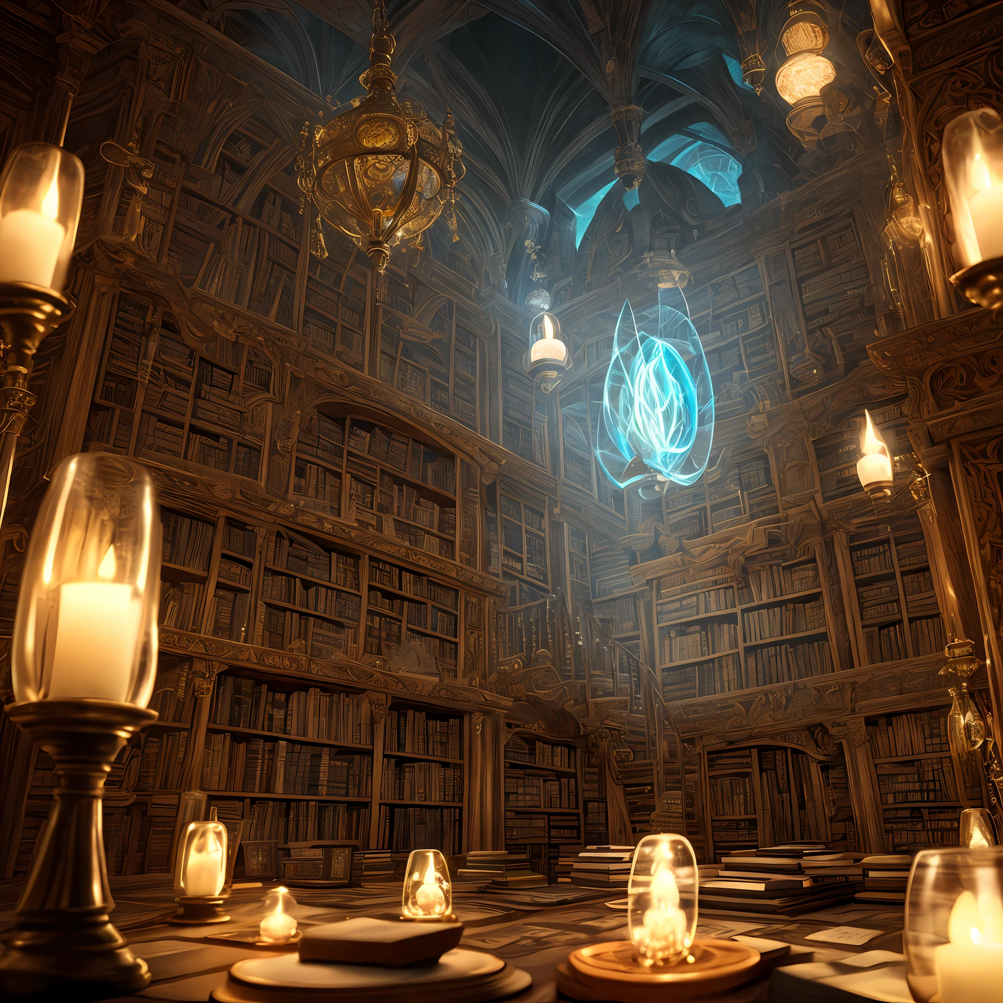 A bookshelf filled ancient books arranged with intricate engravings, containing forgotten spells and enchantments, Evokes a sense of wonder and curiosity, Dramatic lighting from an unknown source, Fantasy, intricate details, good anatomy, perfectly drawn, Insane detailed, 4k, cinema 4d rendered, surrealism, illustration, magical, trending on Artstation, color sharding, titanium, cinematic lighting, realistic lighting, low angle, Cinema4D rendering, highly detailed, hyper-realistic, film photography, ultra realistic, detailed, Alternative