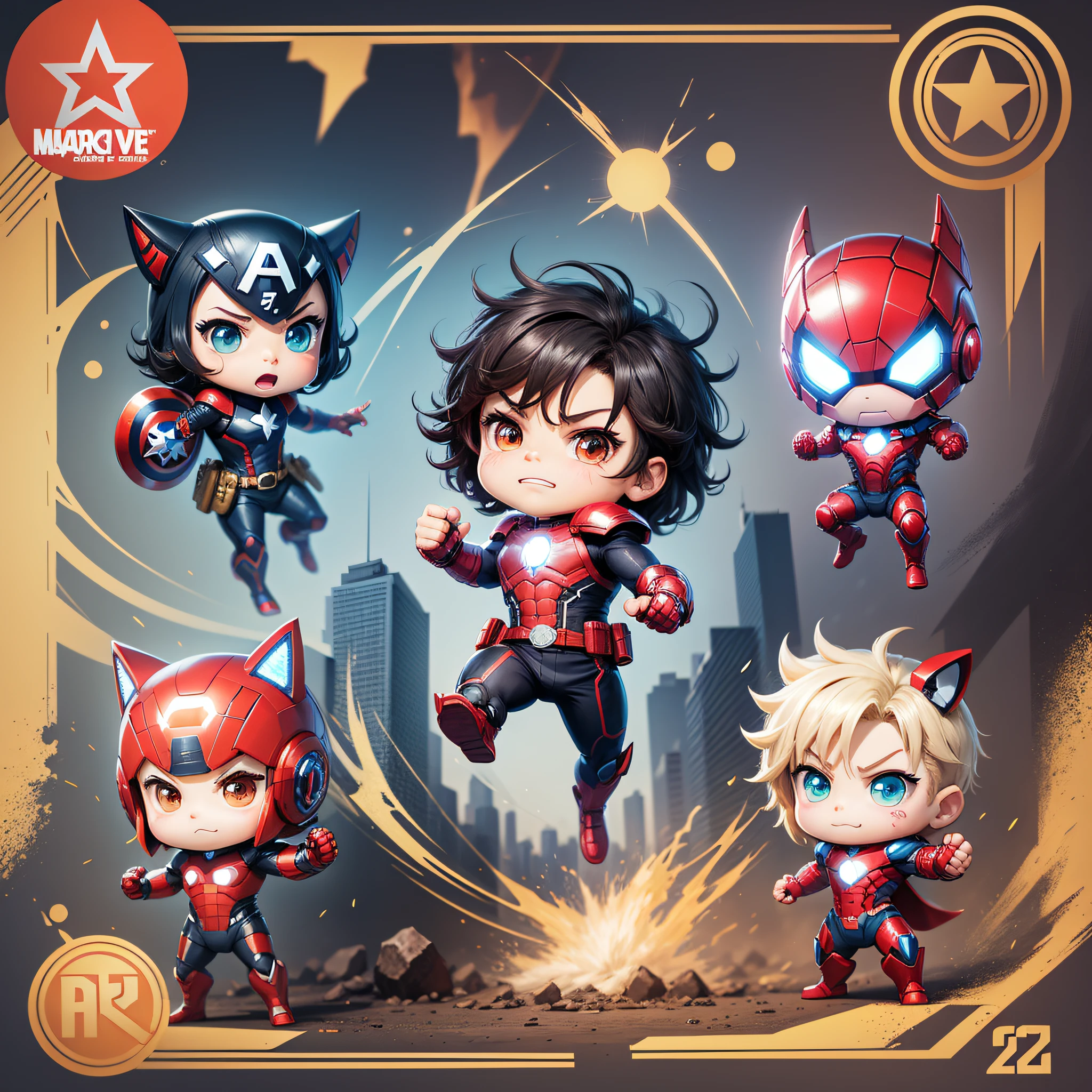 Chibi style marvel hero --auto --s2