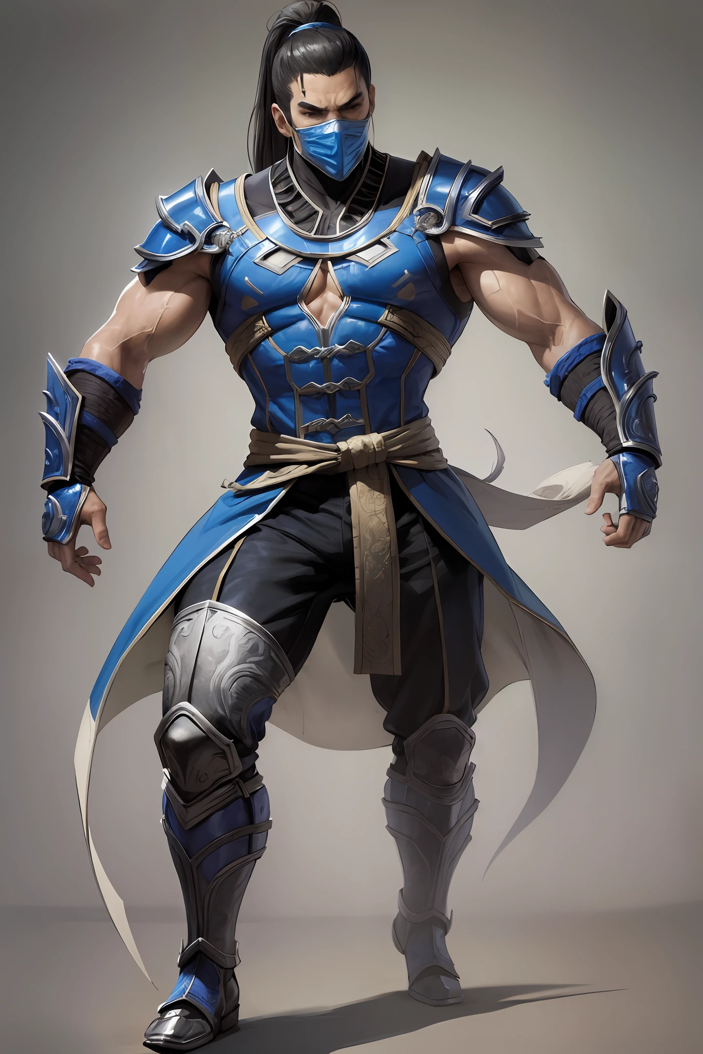 Mortal Kombat's Sub-Zero character, richness of detail, very high definition, 3:2 --auto --s2