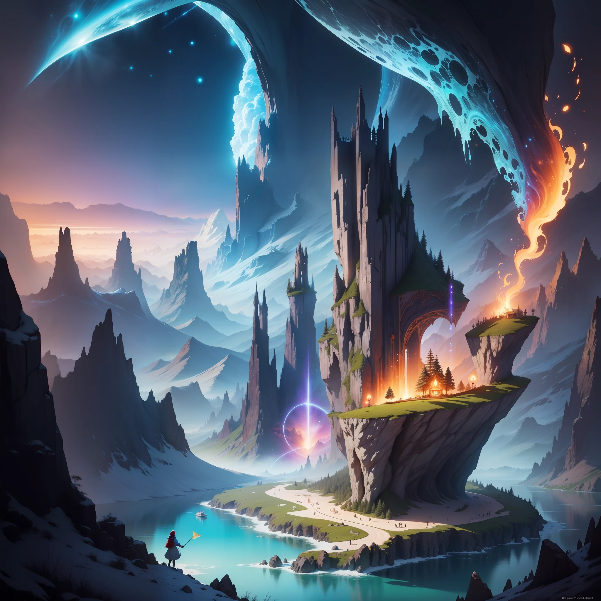 A world of pure fantasy related to the holidays. Imagine a magical and stunning landscape, with vibrant colors and elements that evoke the feeling of relaxation, fun and adventure. We want this fantasy image to be like a portal to a dream holiday destination – a place where anything is possible. Feel free to include charming characters, mythical creatures, wonders of nature and any other element that can spark the imagination and joy of the holidays. Use your cunning to create an image that inspires people around the world to dream of an extraordinary vacation.