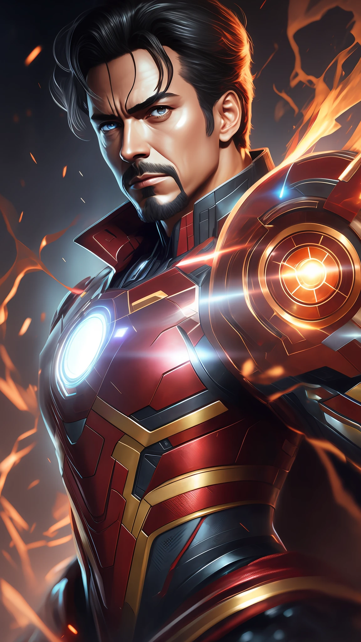 avengers war is coming to the iphone and it's not going to happen, portrait of iron man, extremely detailed artgerm, wojtek fus, trending on artstation hd, trending on artstation 4k, concept art of tony stark, trending on artstation hq, tony stark, trending on artstation:3, iconic character splash art