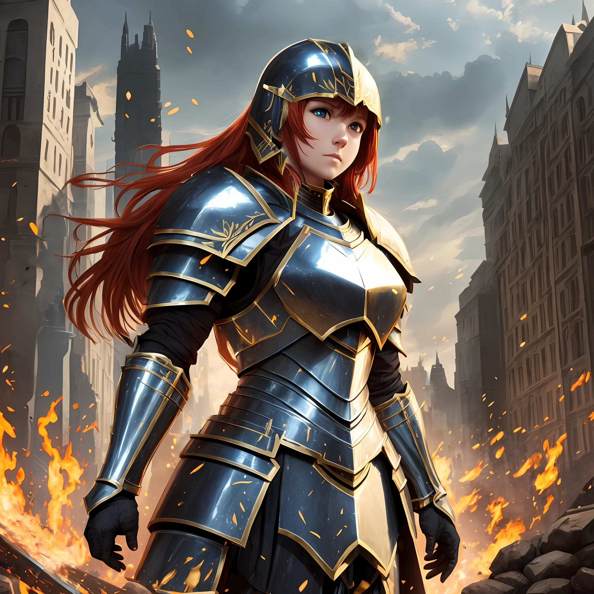 heavy obsidian gold knight armor, heavy obsidian gold plate armor, heavy plate obsidian gold armor, heavy paladin obsidian gold armor