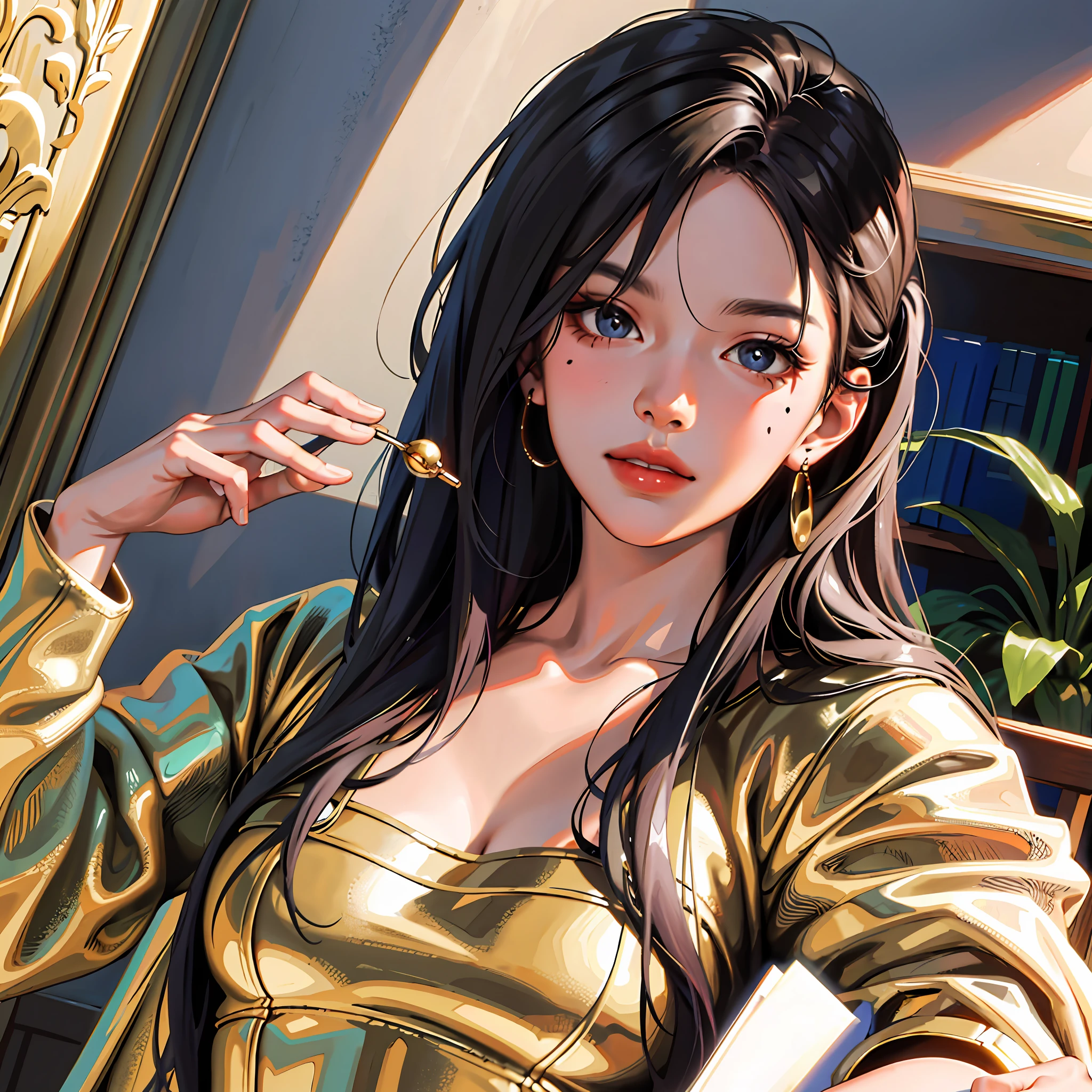 (masterpiece:1.2, best quality), (very detailed face, real pictures, realistic skin, realistic body, complex details), solo, 1milf, casual,
